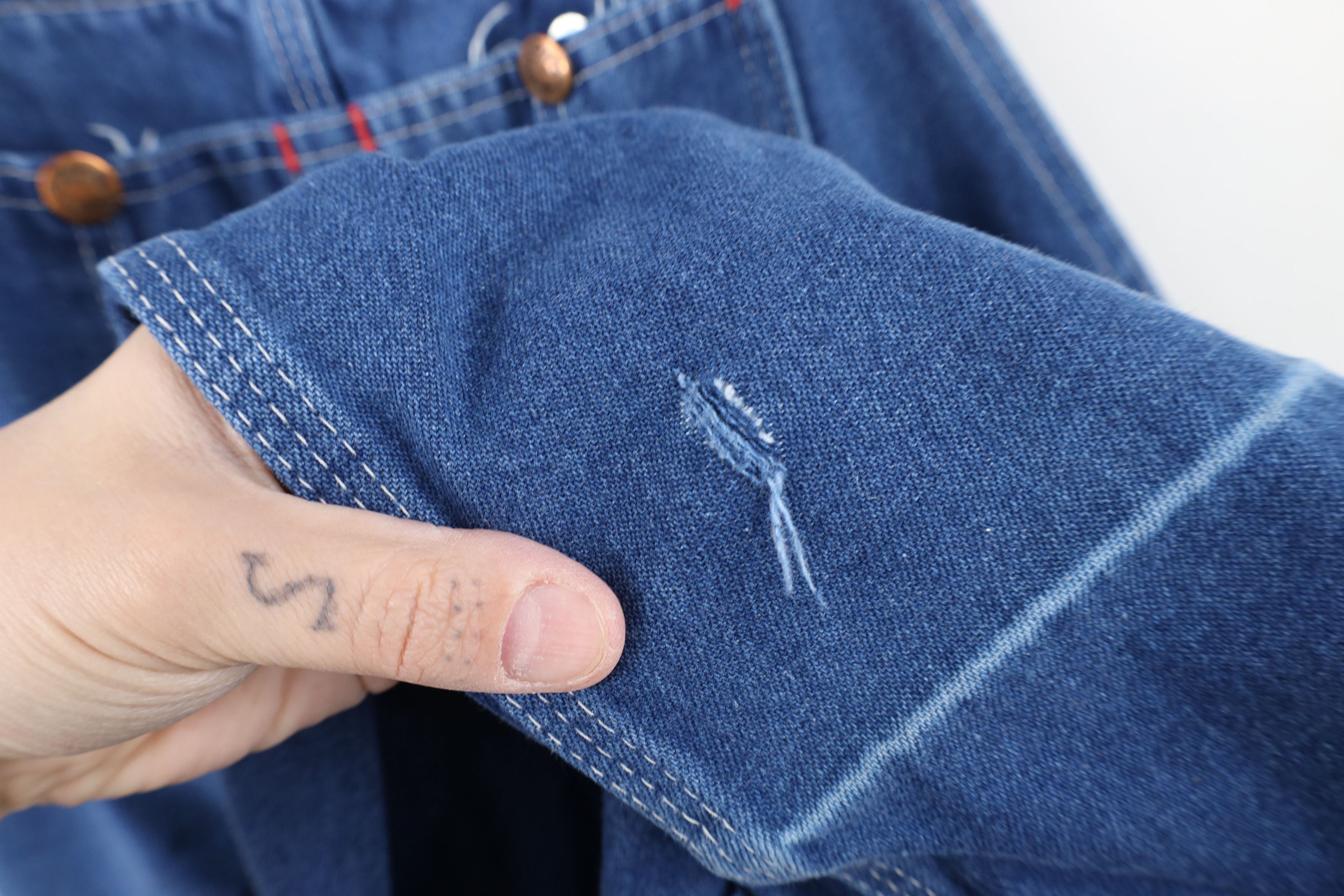 Big Mac Vintage 70s 80s Big Mac Square Bak Workwear Denim Overalls Size US 34 / EU 50 - 5 Thumbnail