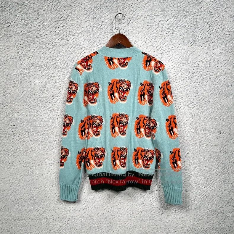 Gucci Gucci Light blue full print Hutou Lake blue woollen knitte Size XS / US 0-2 / IT 36-38 - 2 Thumbnail