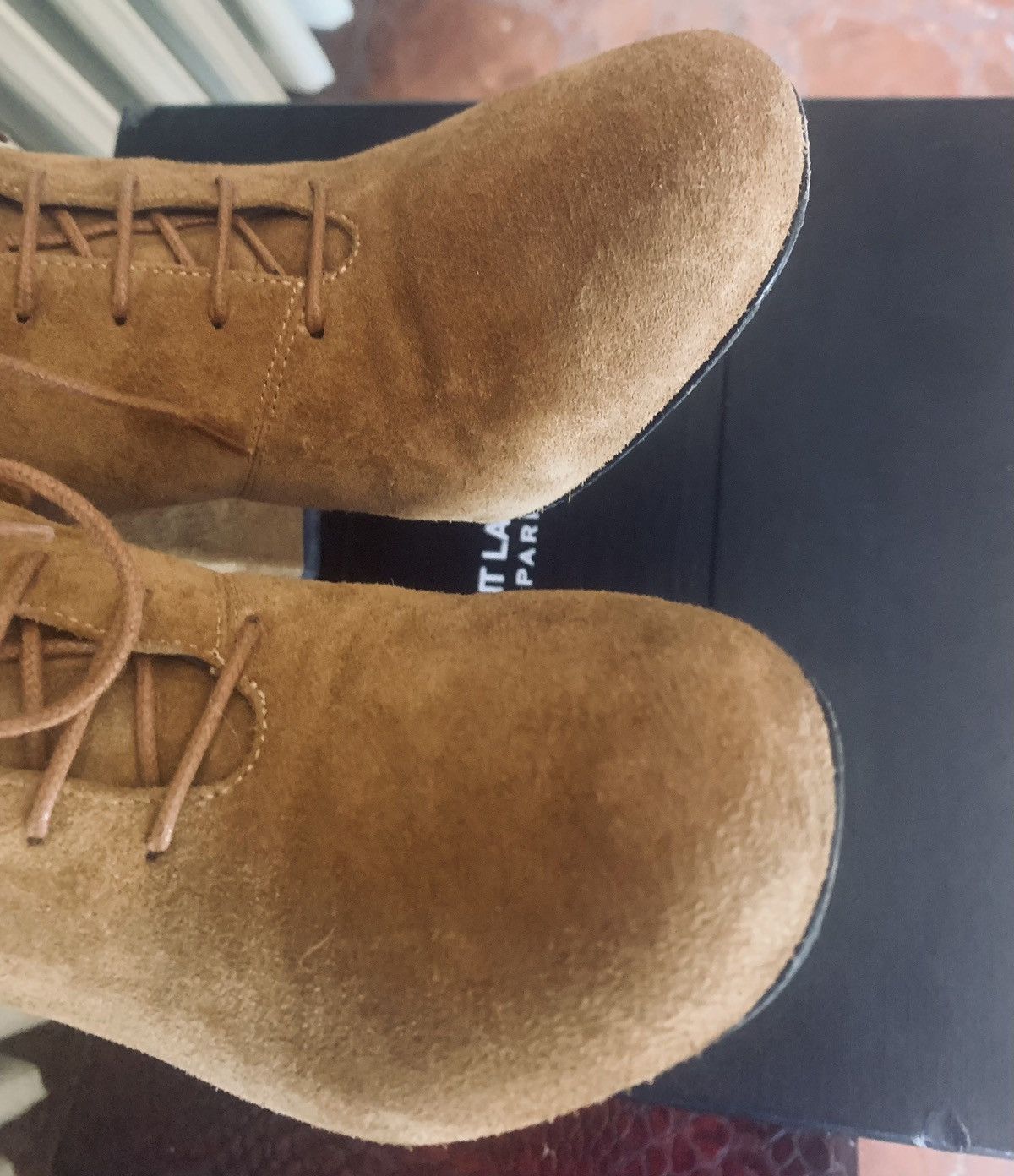 Saint Laurent Paris Mustard ankle boots in suede Saint Laurent Size US 6 / IT 36 - 6 Thumbnail