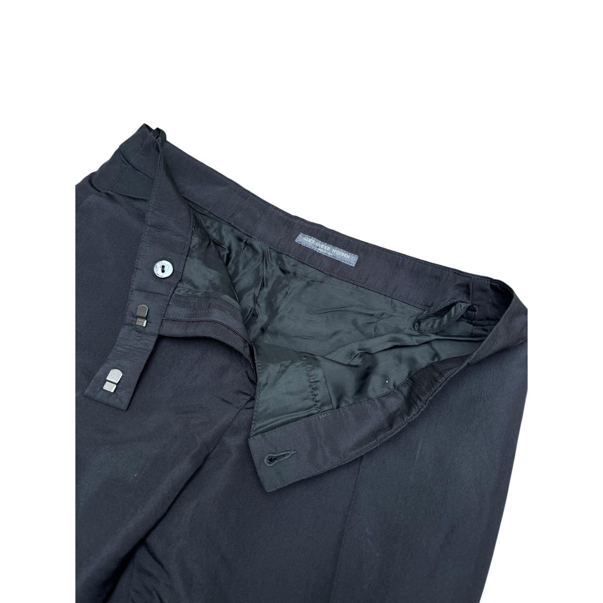 Alexander McQueen Alexander McQueen FW 2002 Black Silk Pants Size IT 42 fits U Size 27" / US 4 / IT 40 - 7 Thumbnail