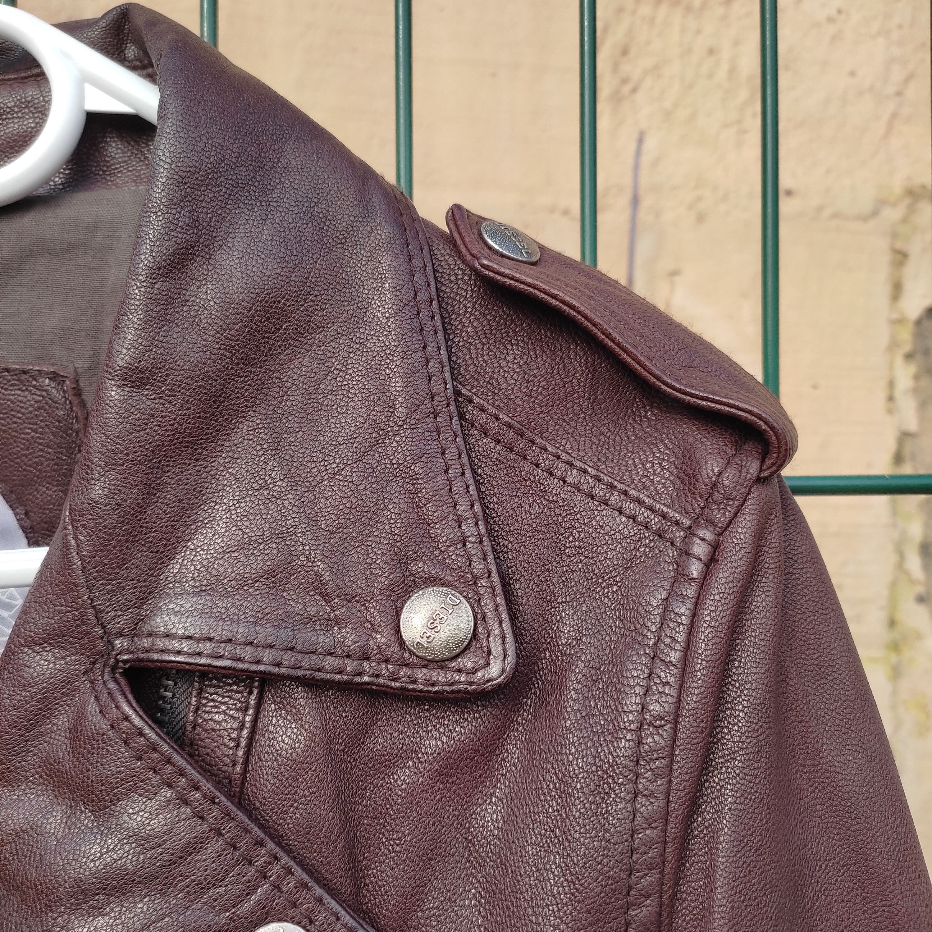 Diesel Diesel womens leather biker vintage jacket Size L / US 10 / IT 46 - 9 Thumbnail