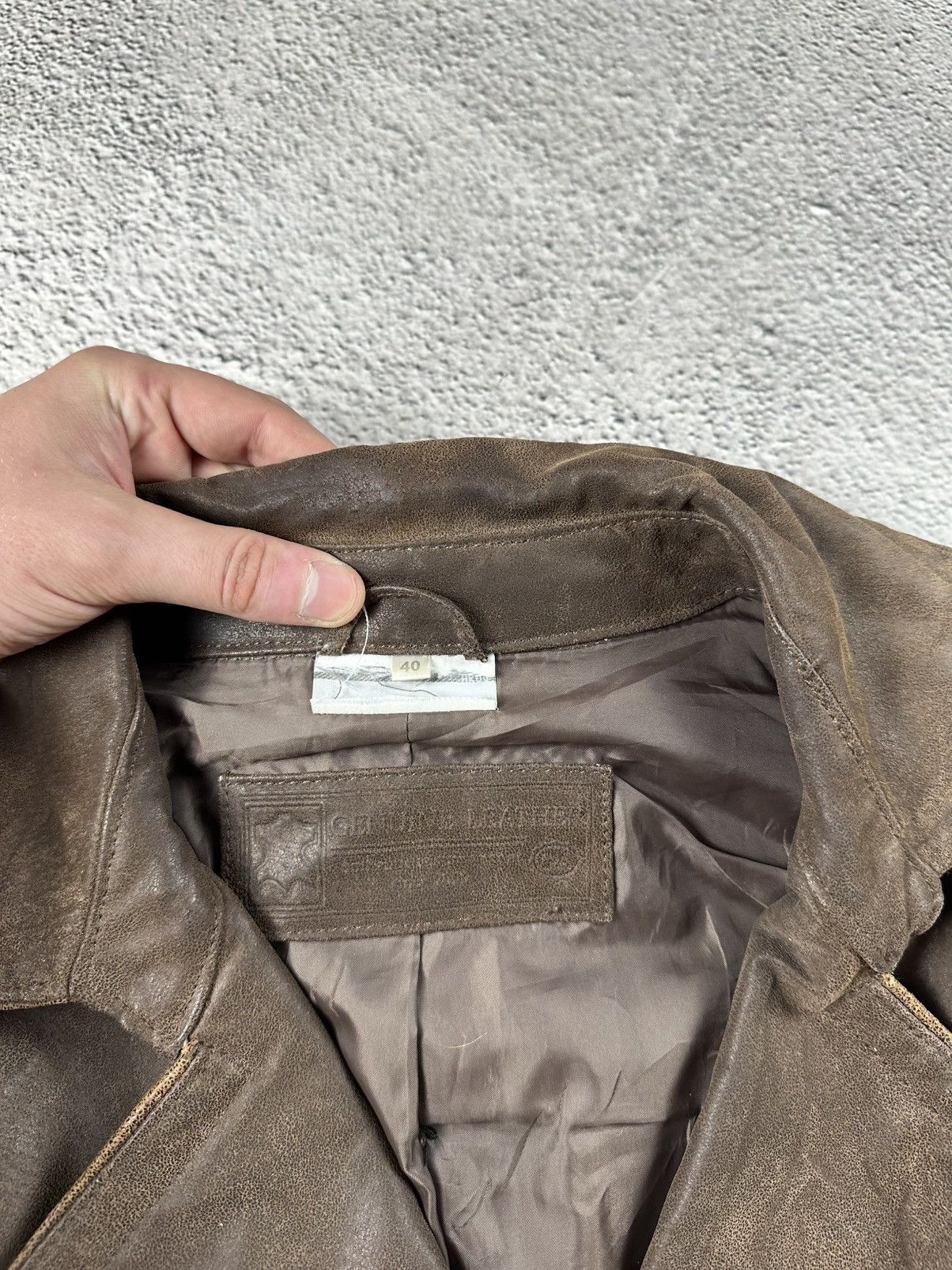 Genuine Leather Diesel Style Genuine Leather Trench Coat Faded Jacket Size M / US 6-8 / IT 42-44 - 6 Thumbnail