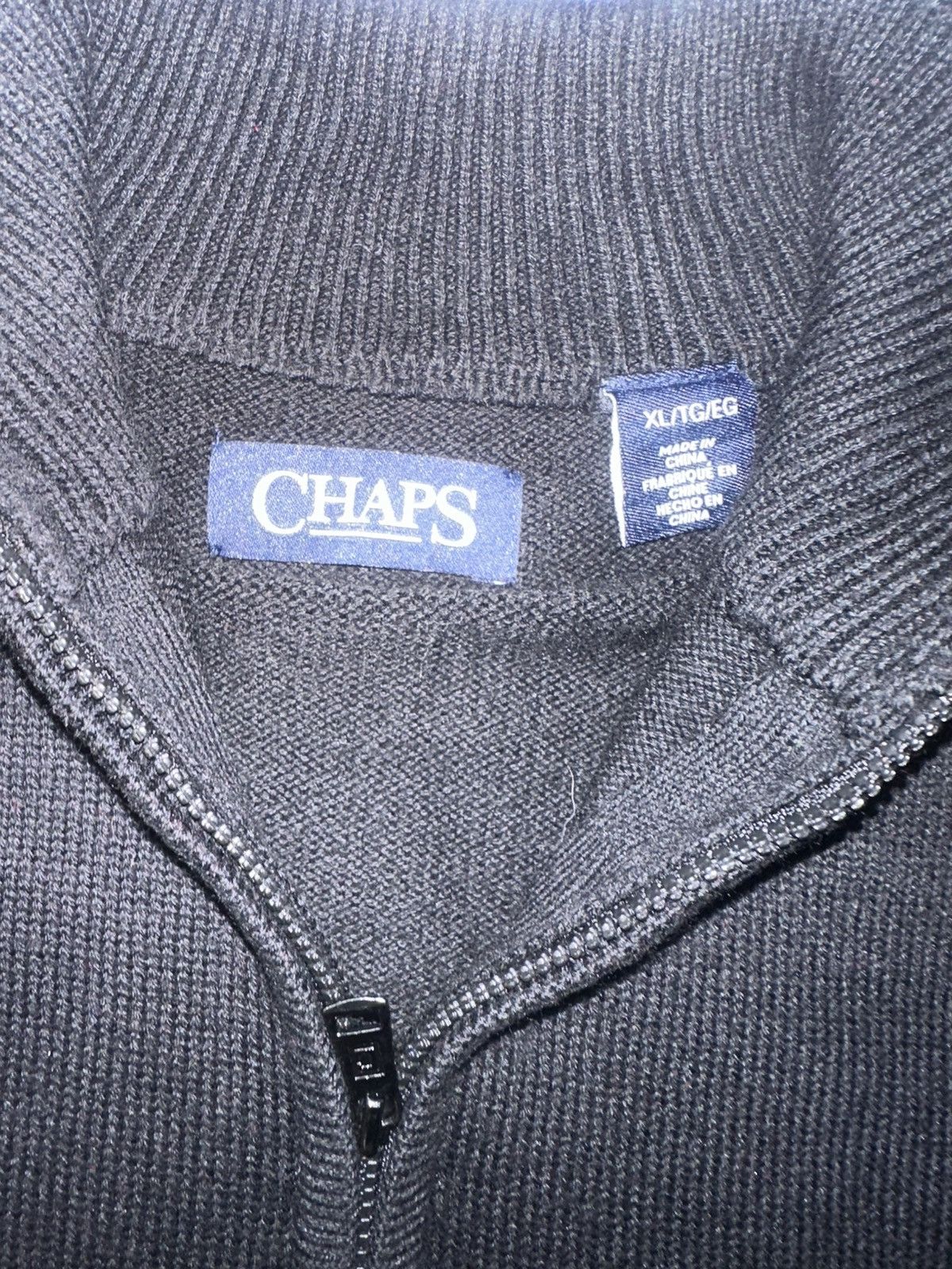 Chaps Ralph Lauren × Vintage VINTAGE CHAPS by RALPH LAUREN - Men's Zip Up Sweater Size US XL / EU 56 / 4 - 6 Thumbnail