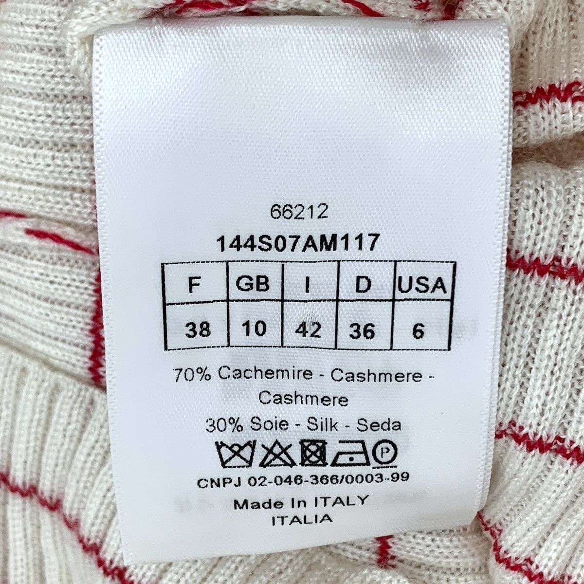 Dior Dior Colorblocked Striped Cashmere Knit Sweatshirt Size S / US 4 / IT 40 - 8 Thumbnail