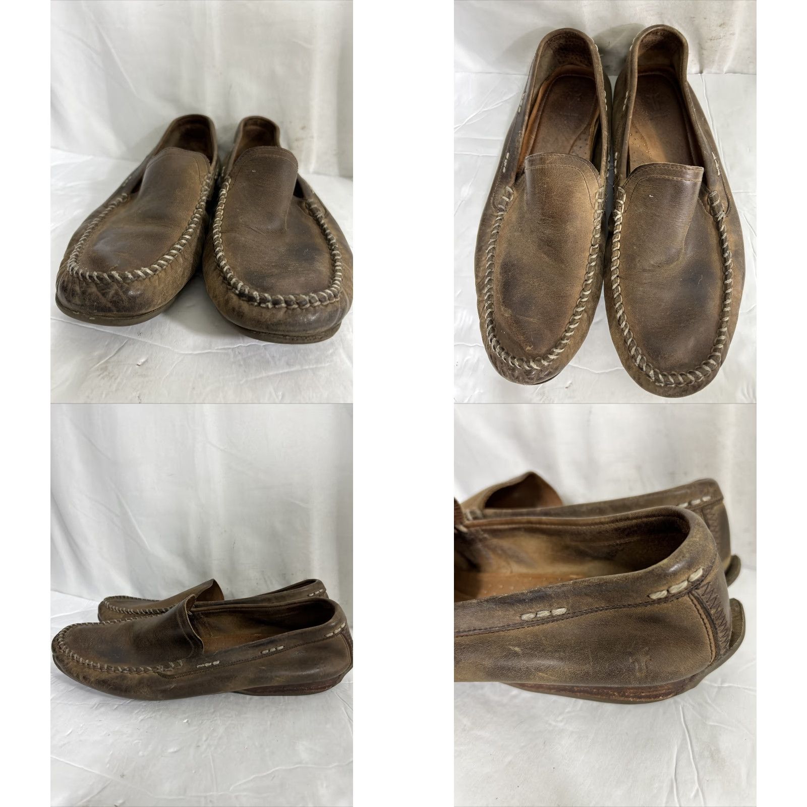 Frye Frye Lewis Venetian Mens Size 10.5 D Brown Casual Loafers Flaw Needs Repair Size US 11 / EU 44 - 8 Thumbnail