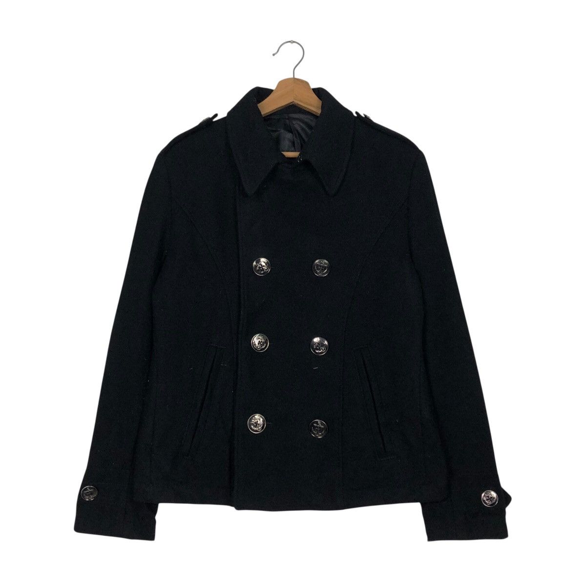 PPFM 📌Rich Black Vintage Wool Chore Jacket PPFM Issey Miyake Size US M / EU 48-50 / 2 - 2 Thumbnail