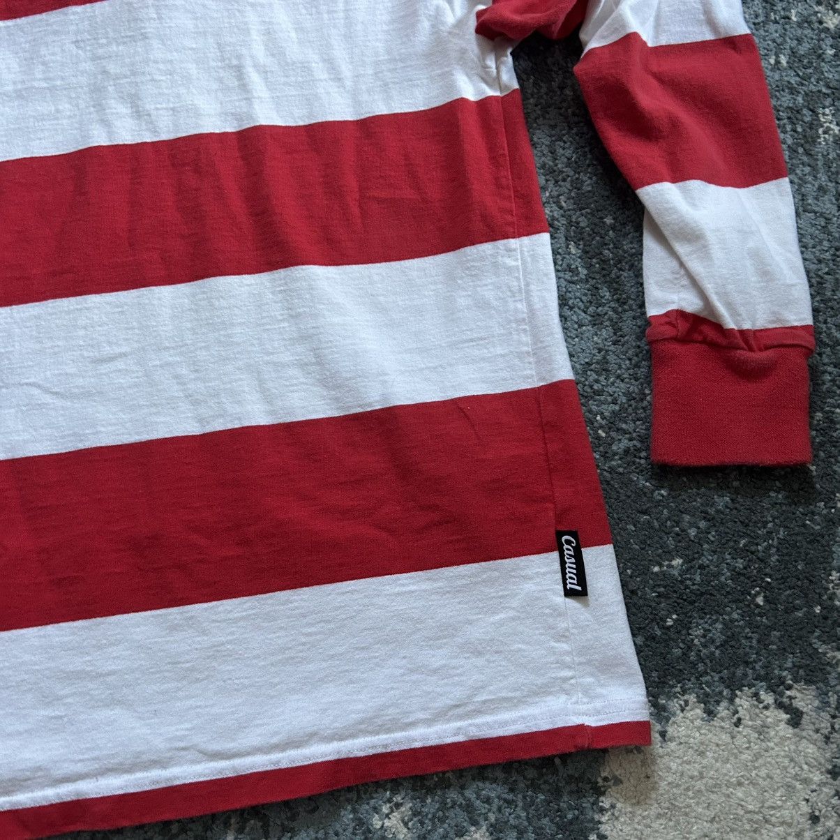 Barbarian UNiVERSiTY of NEW MEXiCO LOBOS PEPPERMiNT STRiPE RUGBY SHiRT Size US L / EU 52-54 / 3 - 8 Thumbnail