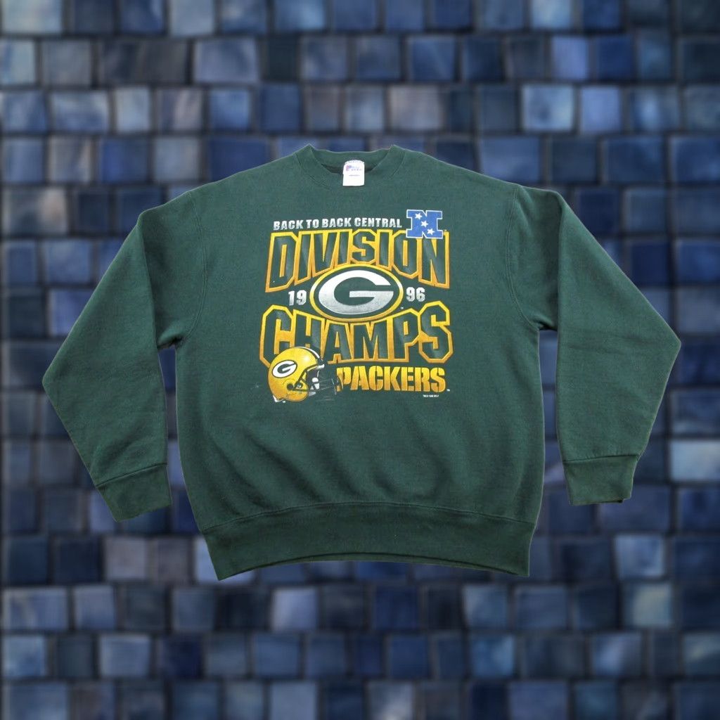 Pro Player VINTAGE Green Bay Packers Sweatshirt XL Crew Neck Pro Player 1996 90s Sports Football Graphic Print Mens Size US XL / EU 56 / 4 - 1 Thumbnail