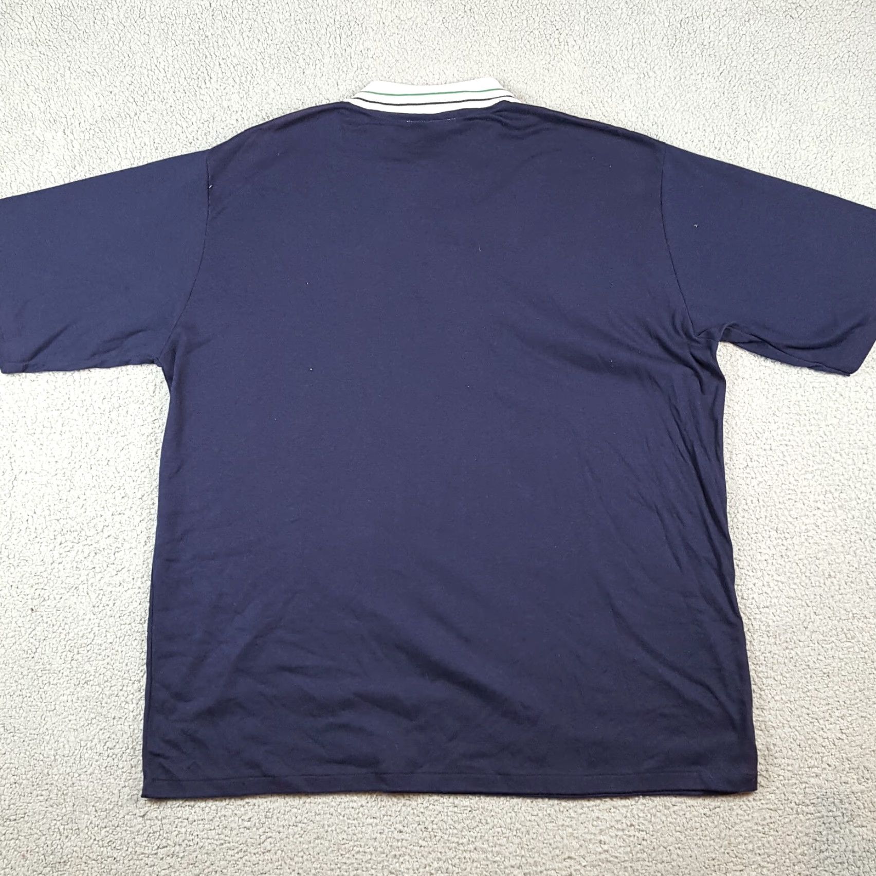 Vintage Vintage 90s Preppy Collared Polo Men's Size 4X Short Sleeve Golf Dress Shirt Size 48R - 4 Thumbnail