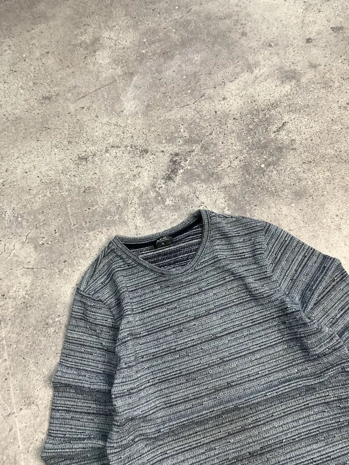 Japanese Brand × Vintage Vintage Y2K A.P.C gothic Distressed Faded Effect sweater Size US XL / EU 56 / 4 - 5 Thumbnail