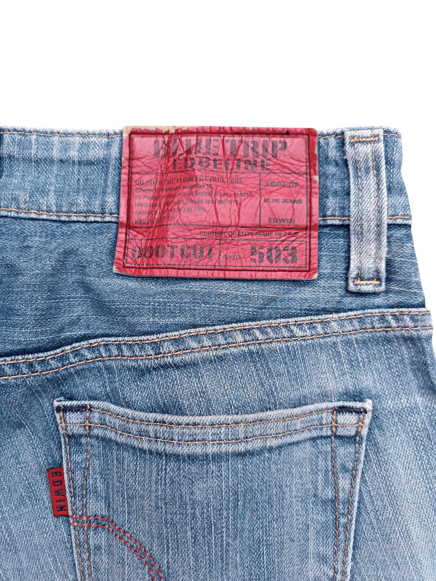 Edwin × Japanese Brand ARCHIVAL EDWIN 503 BOOT CUT REGULAR BLUE WASH DENIM Size US 30 / EU 46 - 18 Thumbnail