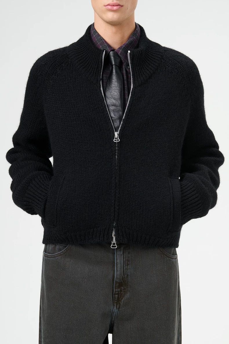 Our Legacy Our Legacy24fw Black Two-way Zipper Sweater ULTRA ZIP FUNNE Size US L / EU 52-54 / 3 - 6 Thumbnail