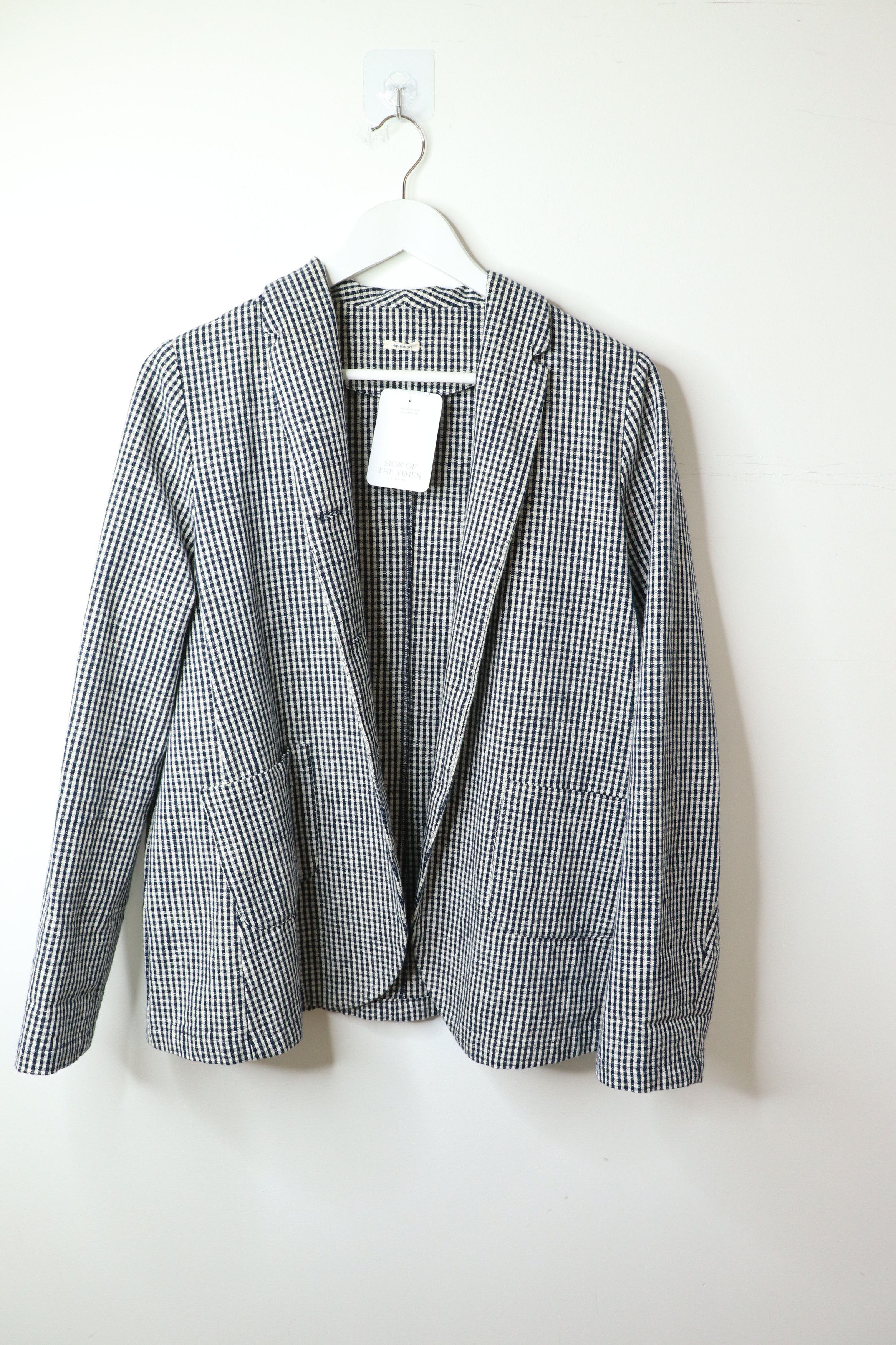 Other Navy and cream gingham linen blazer - M Size M / US 6-8 / IT 42-44 - 1 Thumbnail