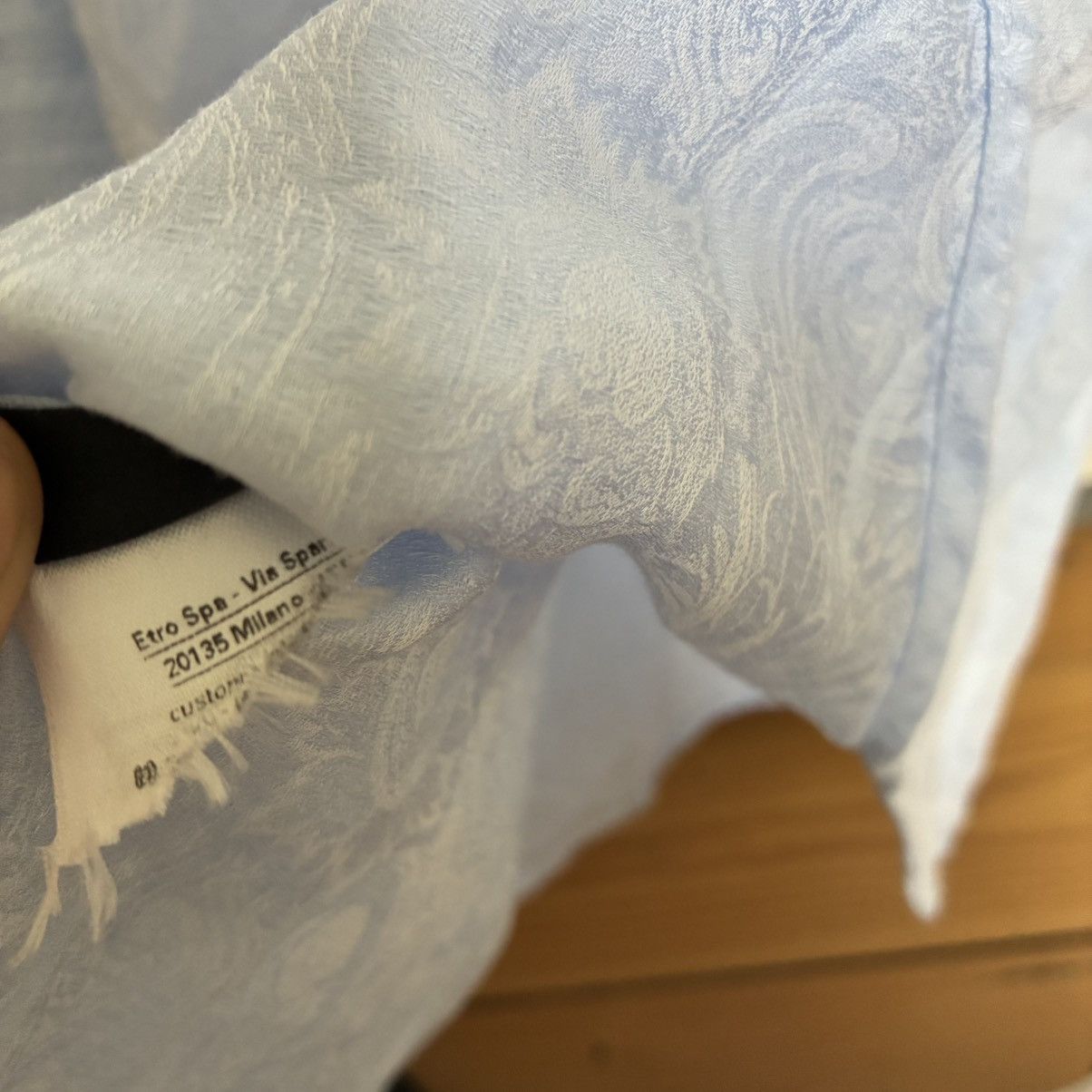 Etro Etro Milano Light Blue Tonal Paisley Jacquard Shirt-Slim Fit Size US XS / EU 42 / 0 - 10 Thumbnail