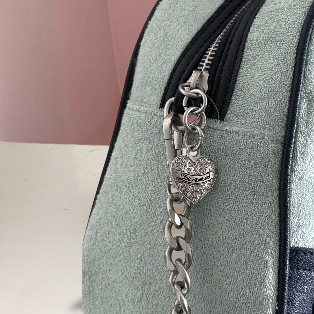 Juicy Couture Juicy Couture Blue Lovers Club Bowler Bag Satchel Crossbody Size ONE SIZE - 5 Thumbnail