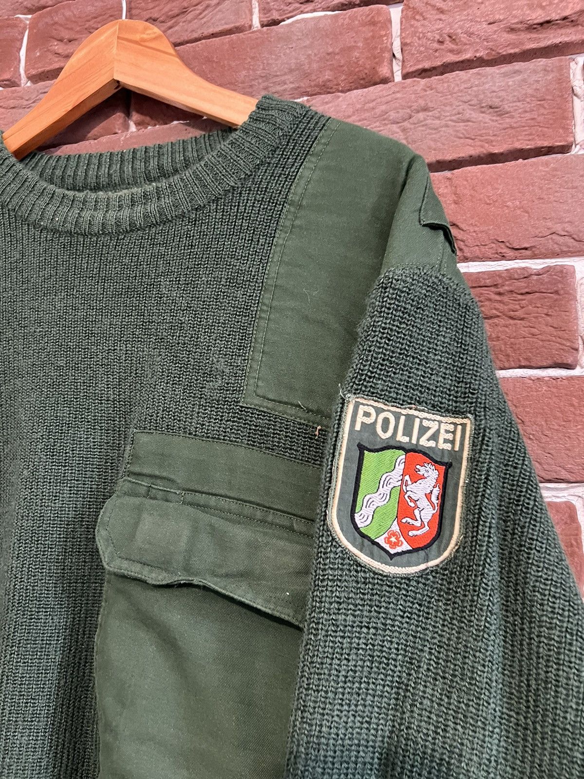 Vintage 1991 Polizei German Police Vintage Cargo Knit Avant Garde Size US L / EU 52-54 / 3 - 2 Thumbnail