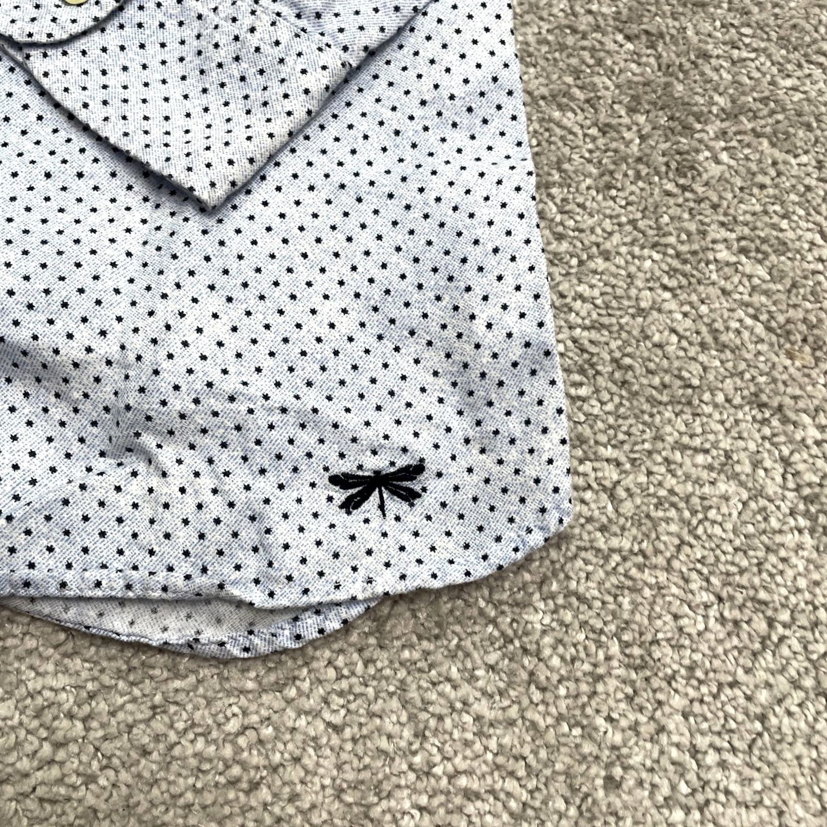 Talbots Talbots Button-Up Shirt Womens Large Blue Polka Long Sleeve Cotton Casual Top Size L / US 10 / IT 46 - 4 Thumbnail