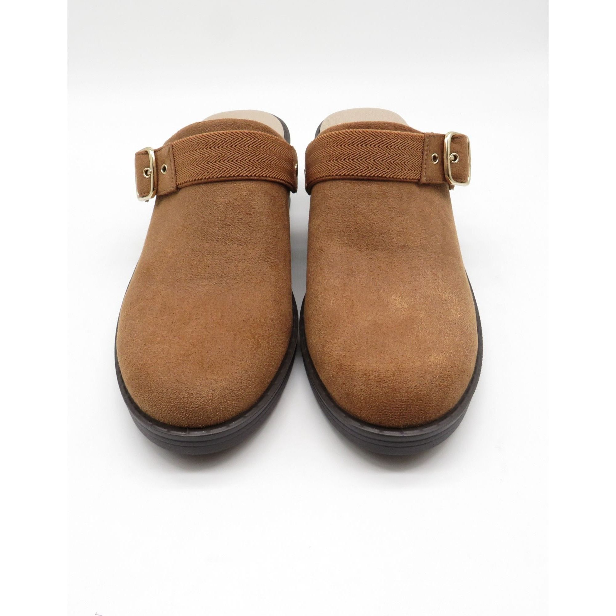 Other Beezies Open Book Tan Suede Buckle Mule Clogs Womens Size 10 Size US 10 / IT 40 - 3 Thumbnail