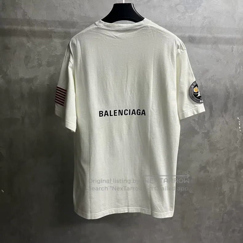 Balenciaga Balenciaga White Letter Print Crew Neck Short Sleeve T-Shi Size US XS / EU 42 / 0 - 5 Thumbnail