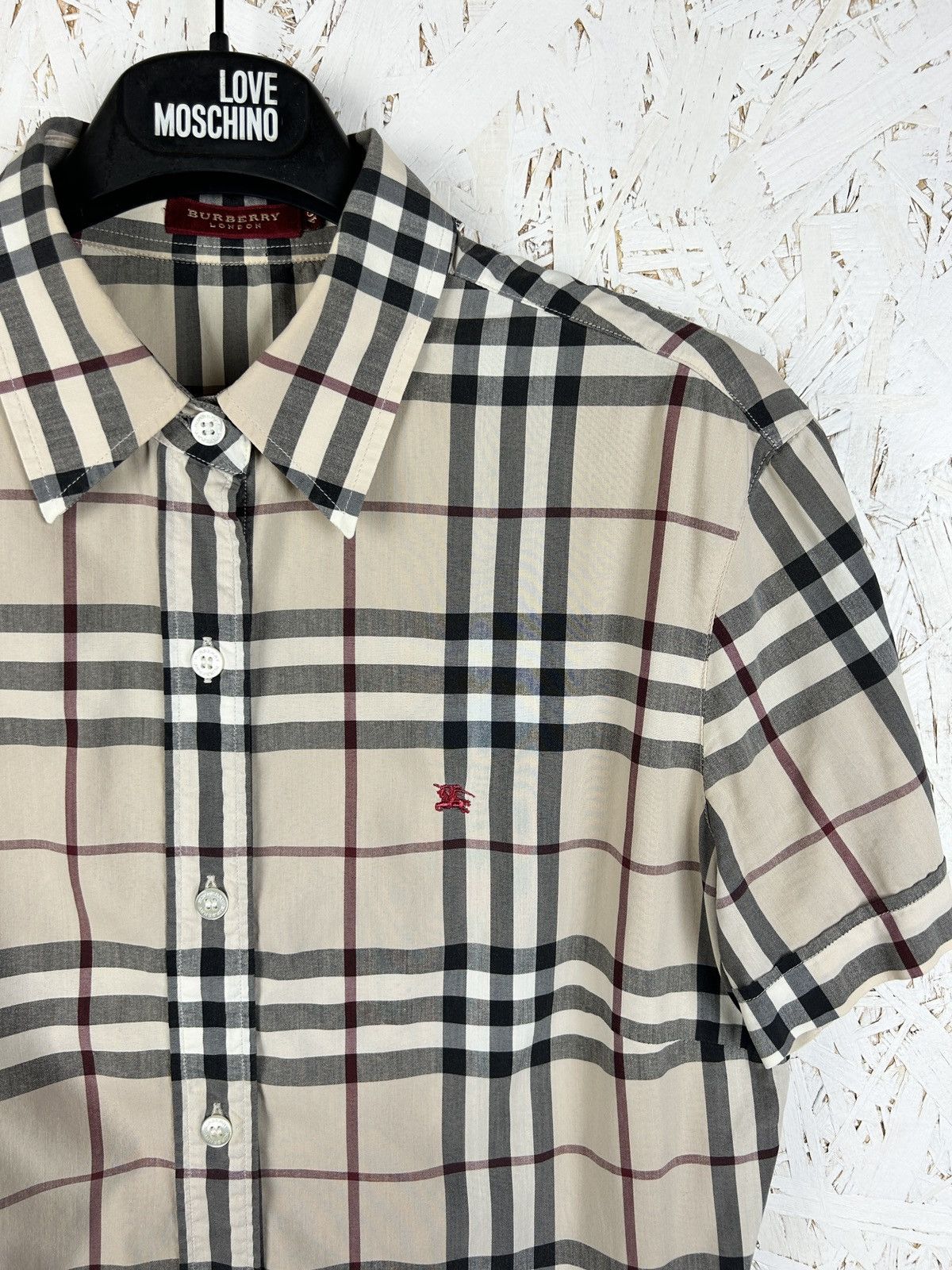 Burberry Vintage Burberry Red Label Nova Check AOP Shirt Size 40 Size S / US 4 / IT 40 - 2 Thumbnail