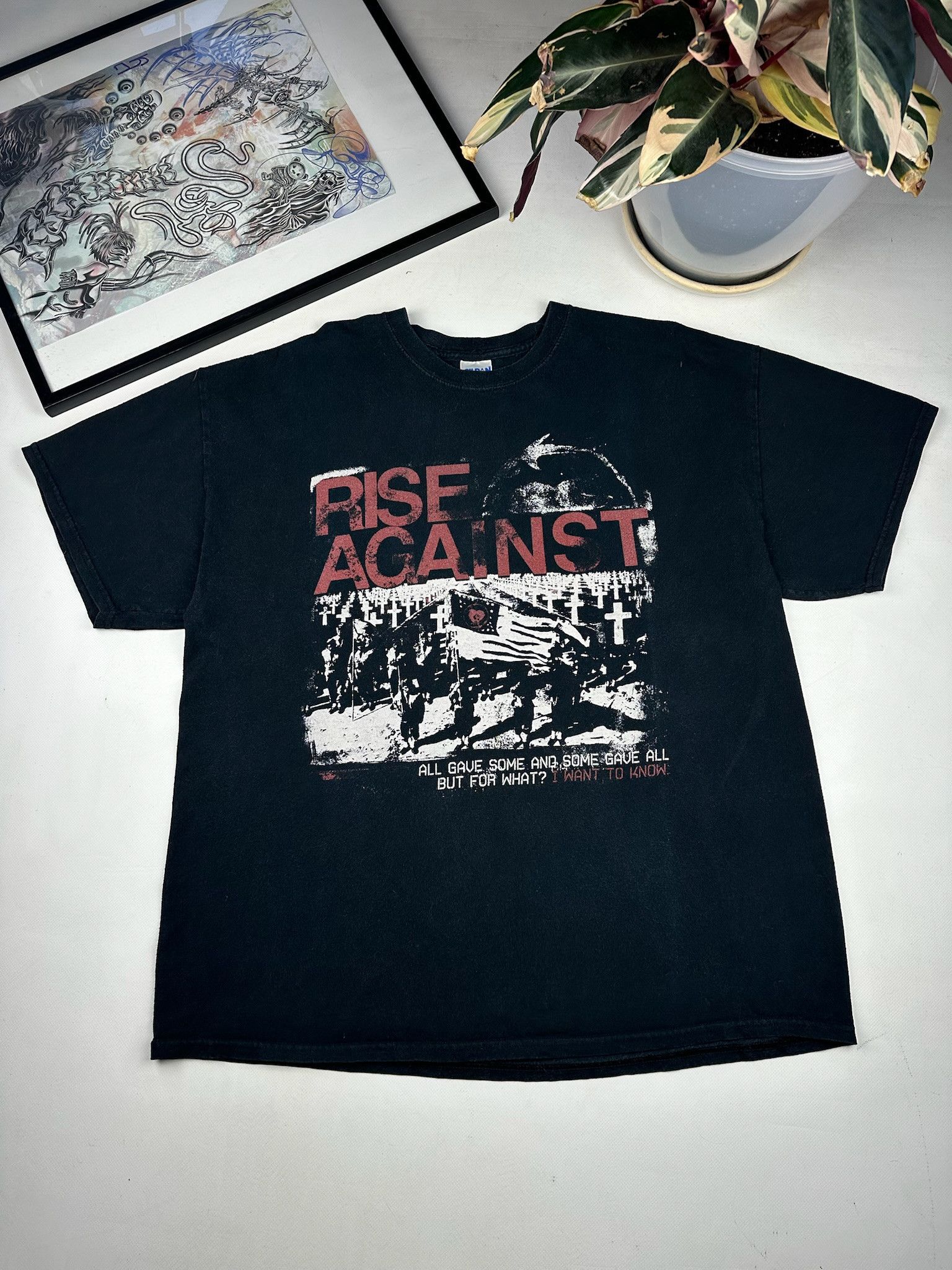 Band Tees Y2k Rise Against Band Tee Size US XL / EU 56 / 4 - 1 Thumbnail
