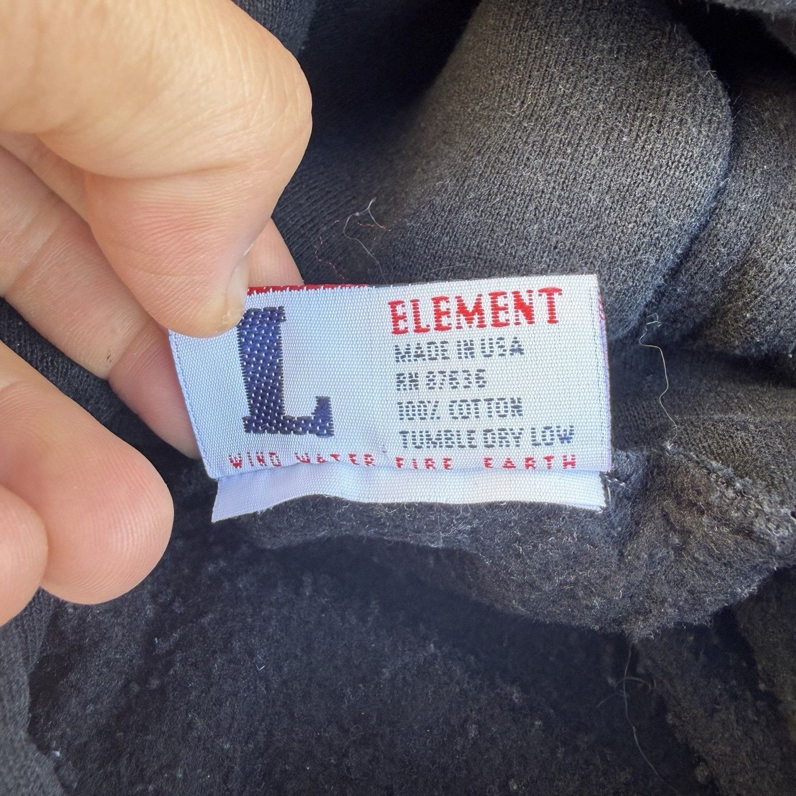 Element × Vintage Vintage 90s Element Black Hoodie Large Men Skate Made In USA Size US XL / EU 56 / 4 - 5 Thumbnail
