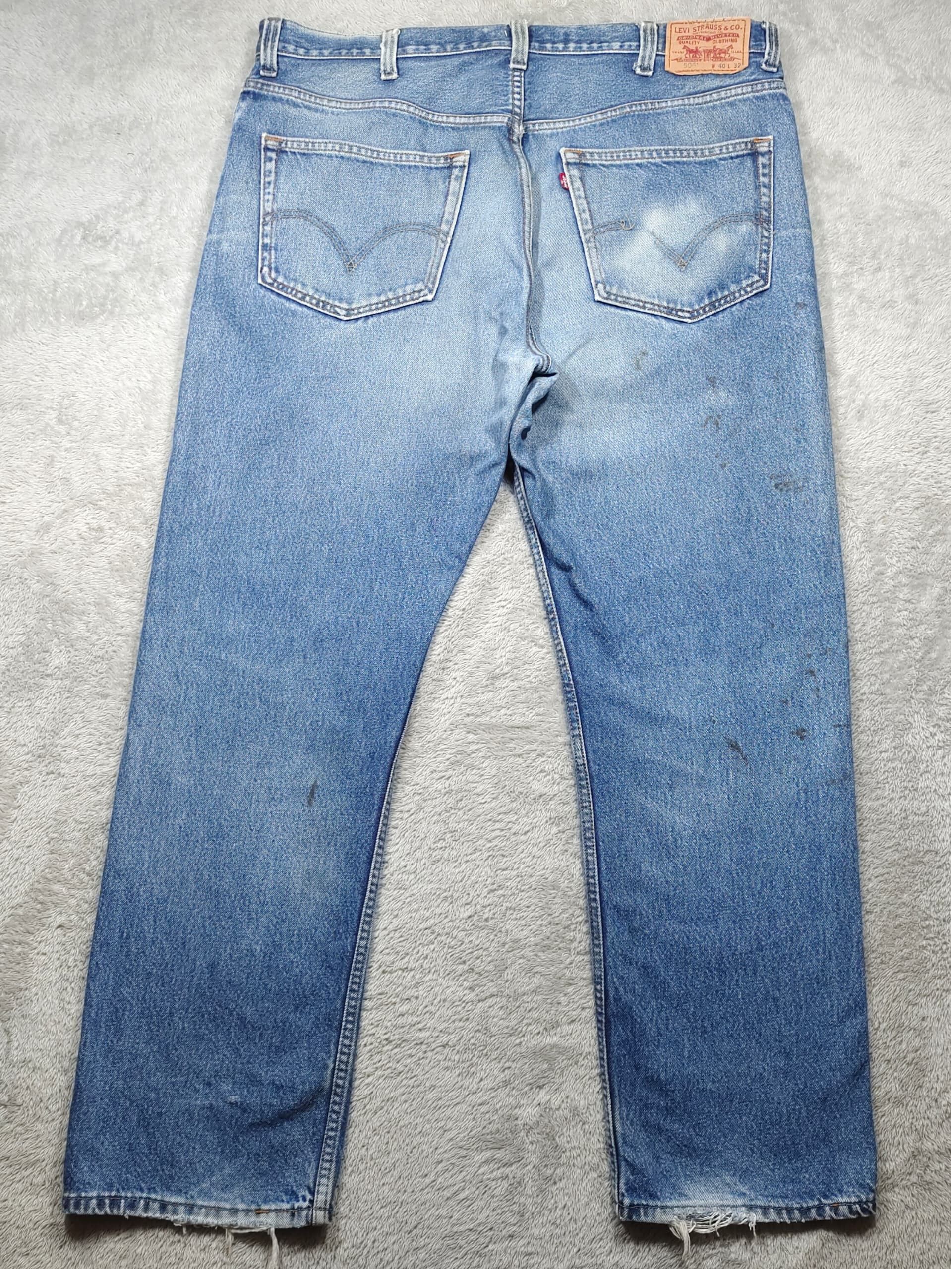 Levi's Vintage Clothing × Vintage DISTRESSED VINTAGE LEVIS 505 REGULAR FIT JEANS Size US 41 - 2 Thumbnail