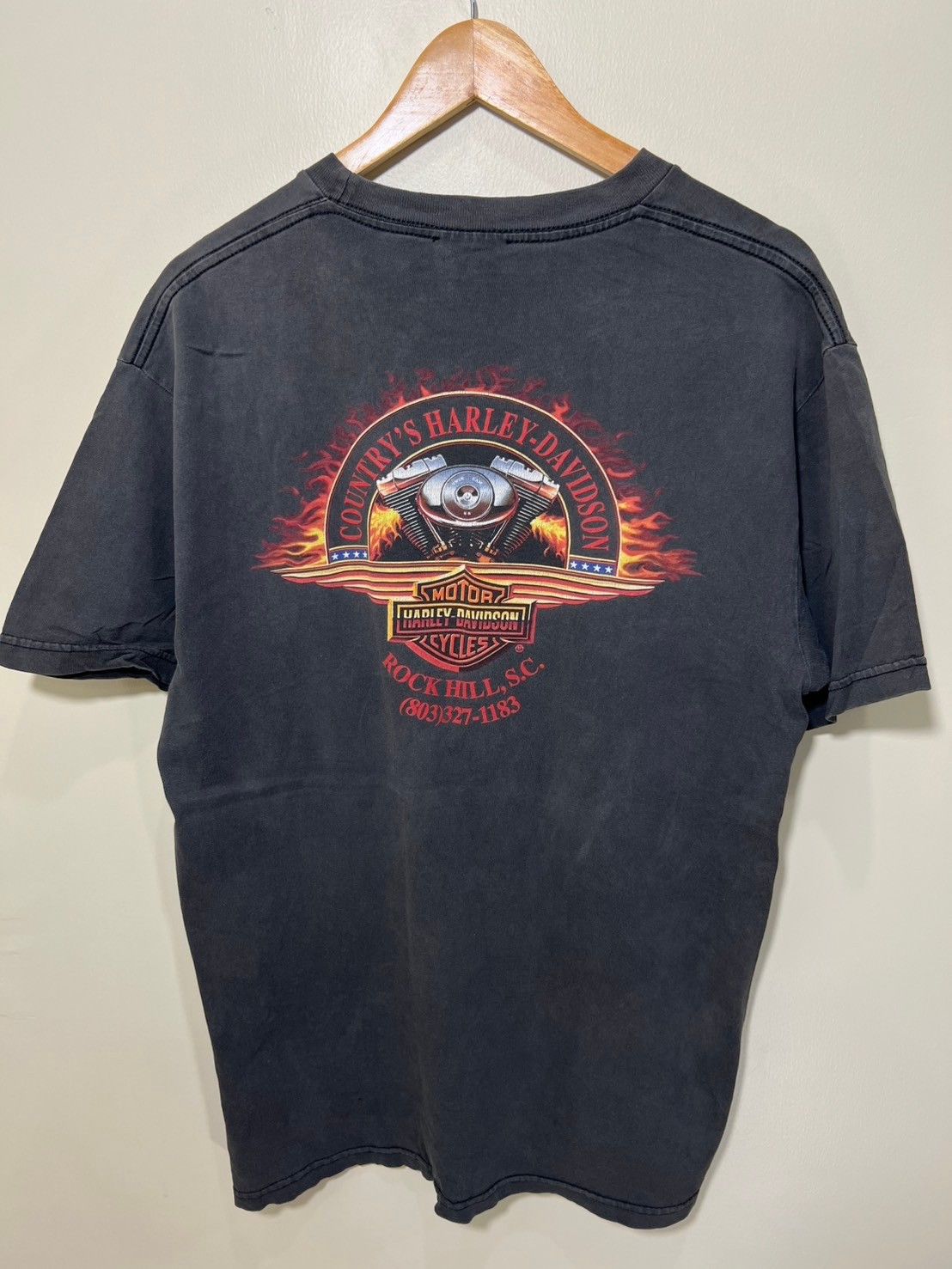 Harley Davidson × Vintage Vintage Harley Davidson shirt Fire bnz01 Size US L / EU 52-54 / 3 - 5 Thumbnail
