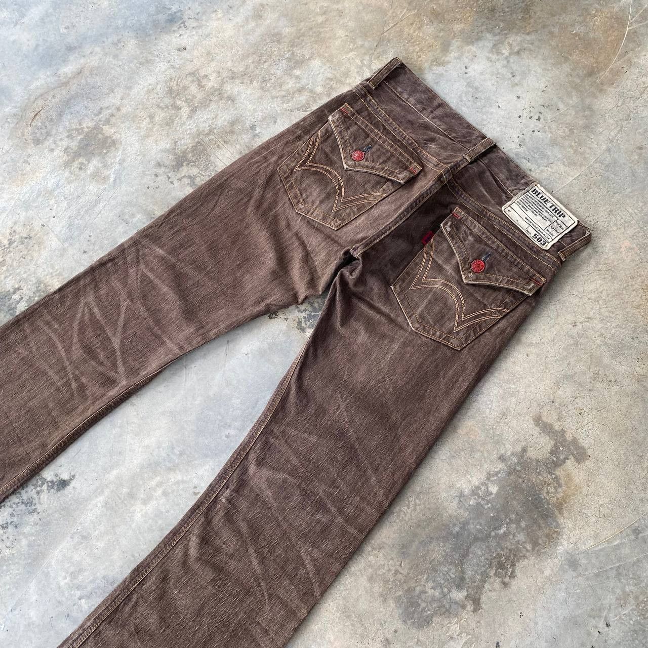 Edwin FLARE EWDIN 503 HERINGBONE GHOSTCLAW DARK BROWN Size US 30 / EU 46 - 8 Thumbnail