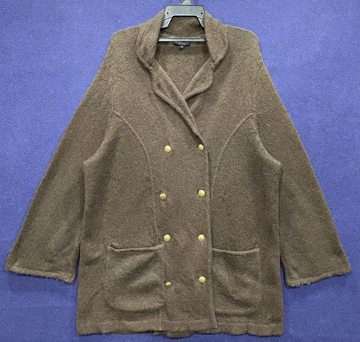 Gucci Vintage 70s Gucci Women Brown Double Breaste Alpaca and Wool Size M / US 6-8 / IT 42-44 - 1 Thumbnail
