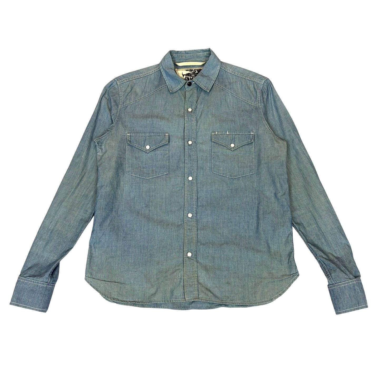 Rogue Territory Rogue Territory Pearl Snap Chambray Western Shirt Medium Size US M / EU 48-50 / 2 - 1 Thumbnail
