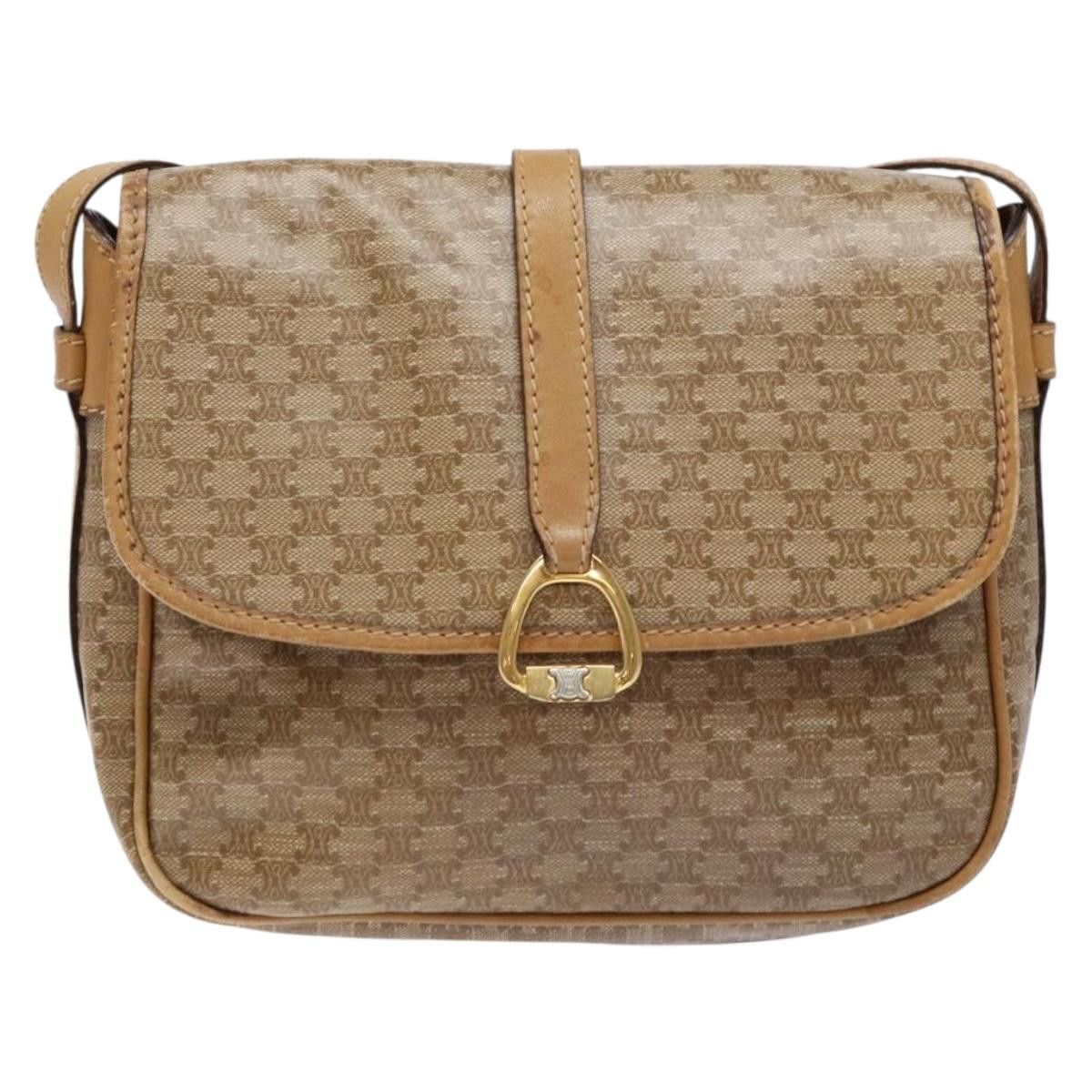Celine CELINE Macadam Canvas Shoulder Bag Pvc Beige Gold Size ONE SIZE - 2 Thumbnail