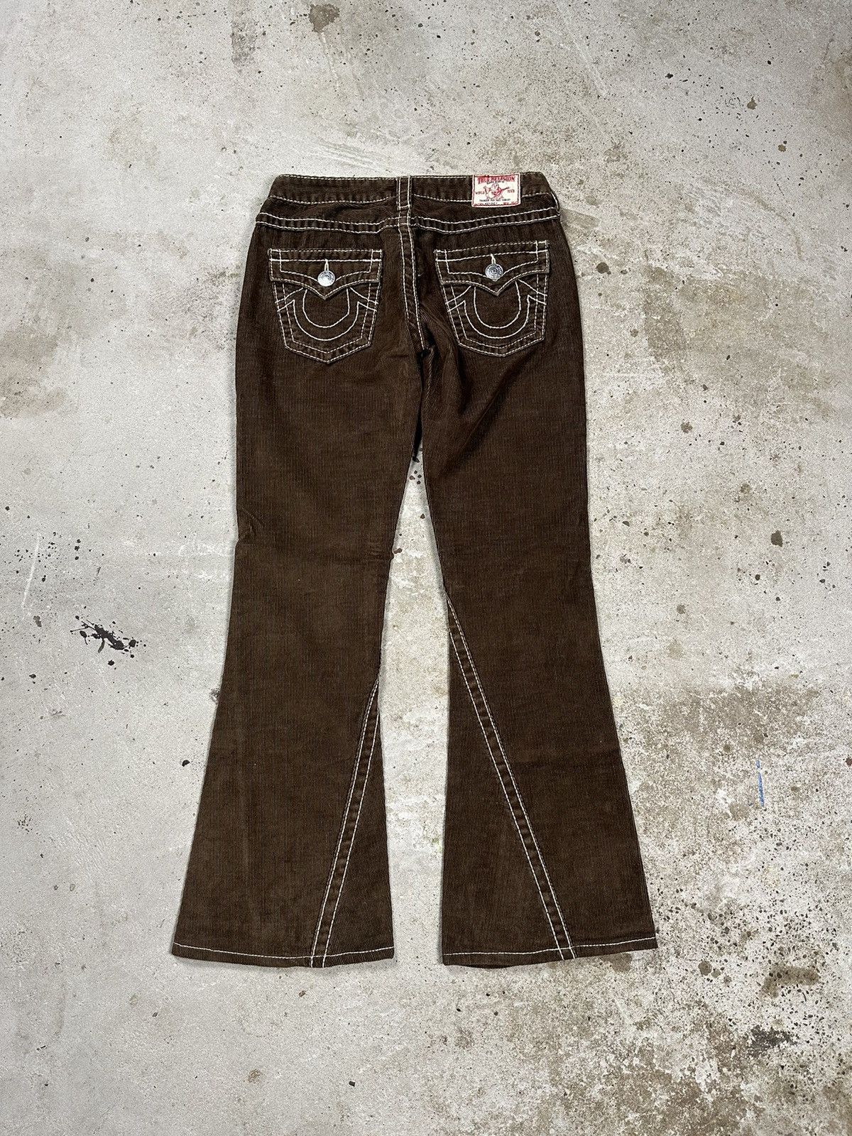 image of Made In USA x True Religion Vintage True Religion Joey Big T Brown Corduroy Bootcut, Men's (Size 28
