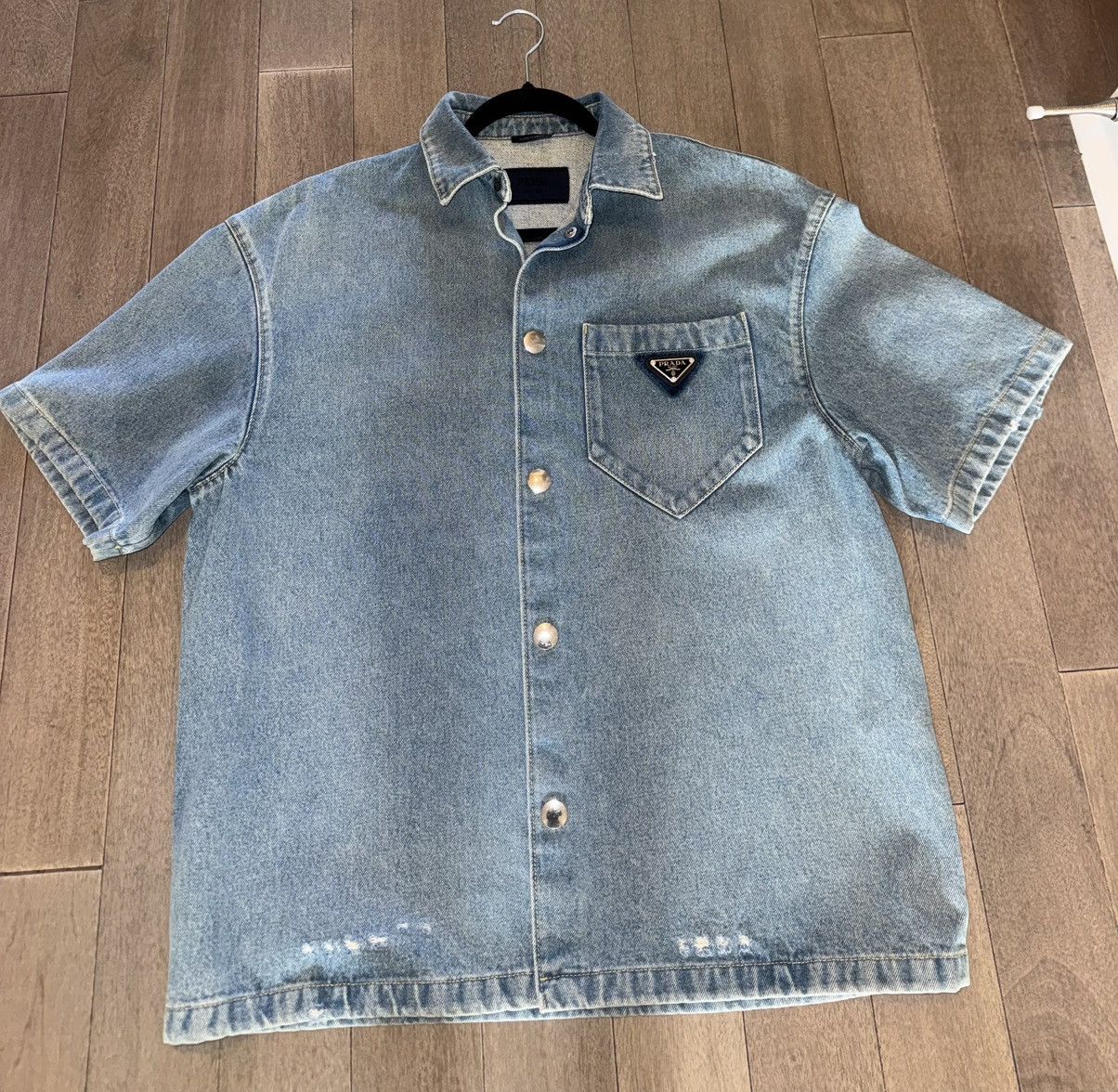 Prada Prada Denim Button-Down Shirt - Sz. M - 9/10 Condition Size US M / EU 48-50 / 2 - 1 Thumbnail