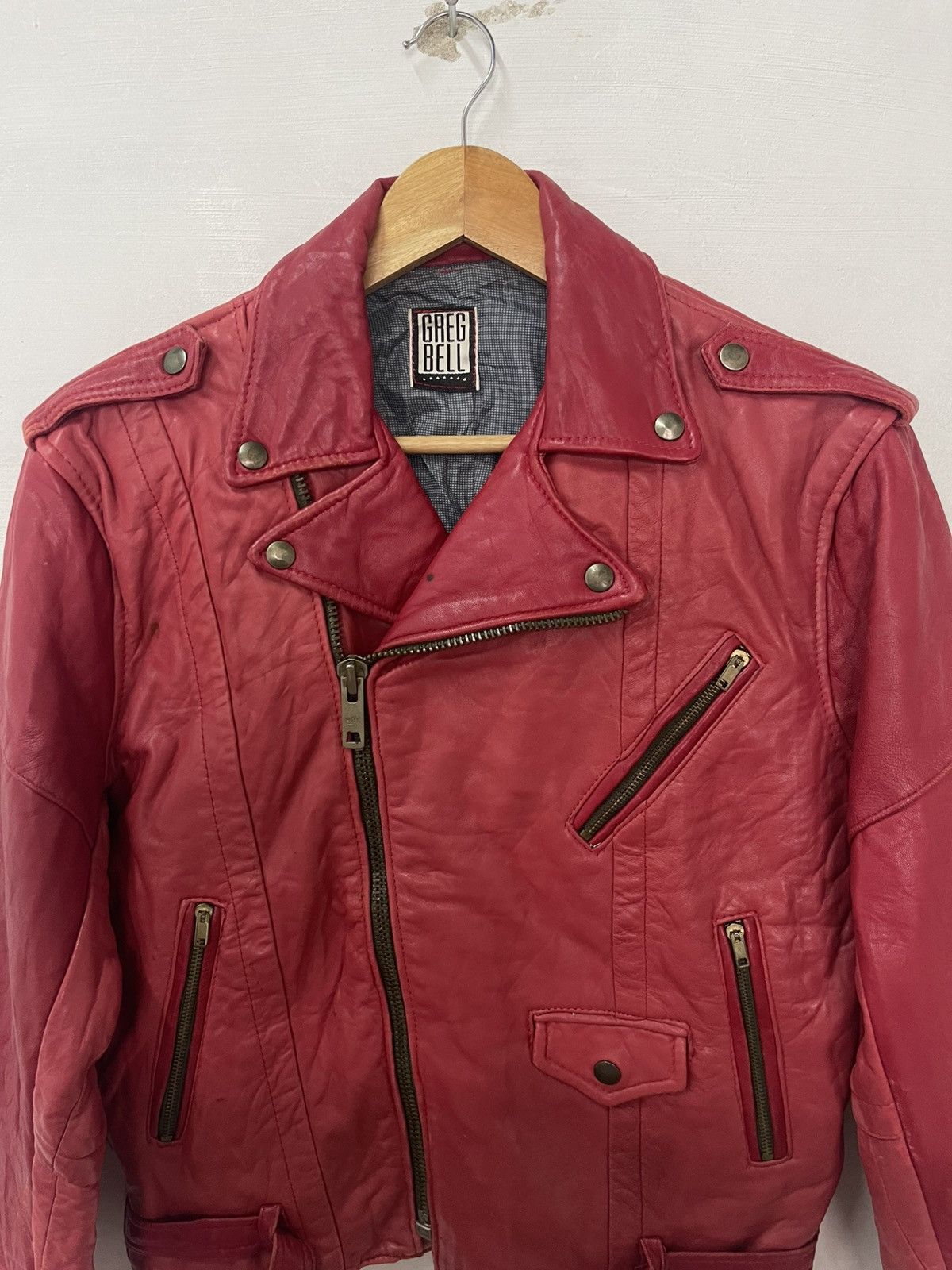 Genuine Leather VINTAGE DOUBLE COLLAR LEATHER JACKET GREG Size M / US 6-8 / IT 42-44 - 2 Thumbnail