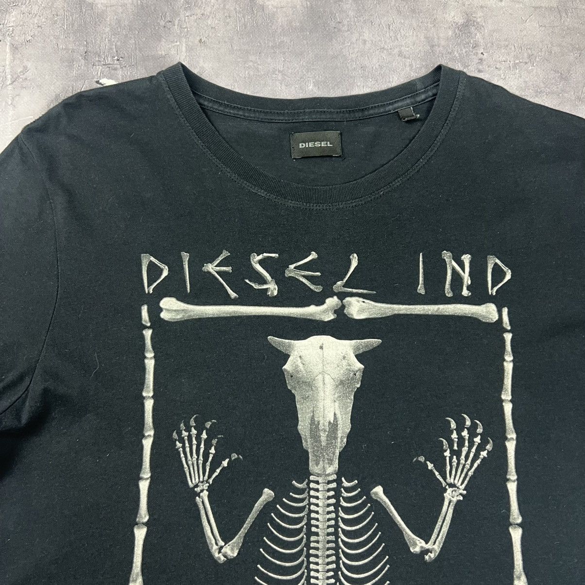 Designer Rare! Diesel Skeleton Skull Big Logo Tee Y2K Size US M / EU 48-50 / 2 - 4 Thumbnail