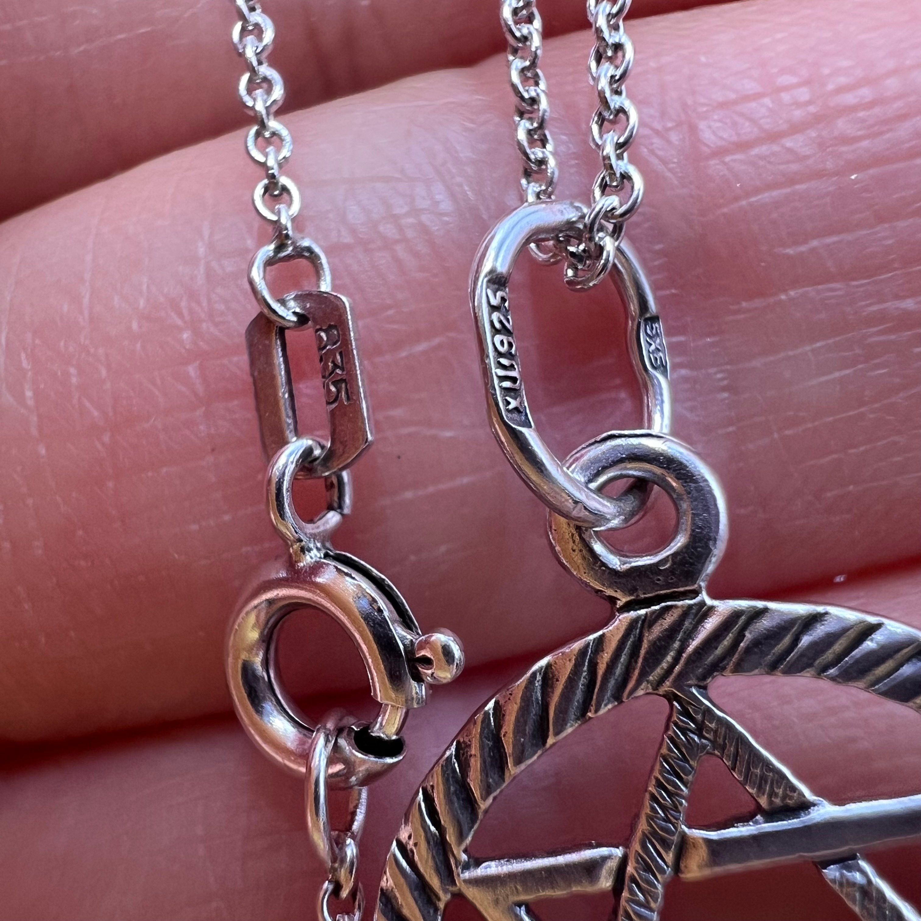Vintage Vintage Necklace Pendant Chain Sterling Silver 925 Jewelry Size ONE SIZE - 7 Thumbnail