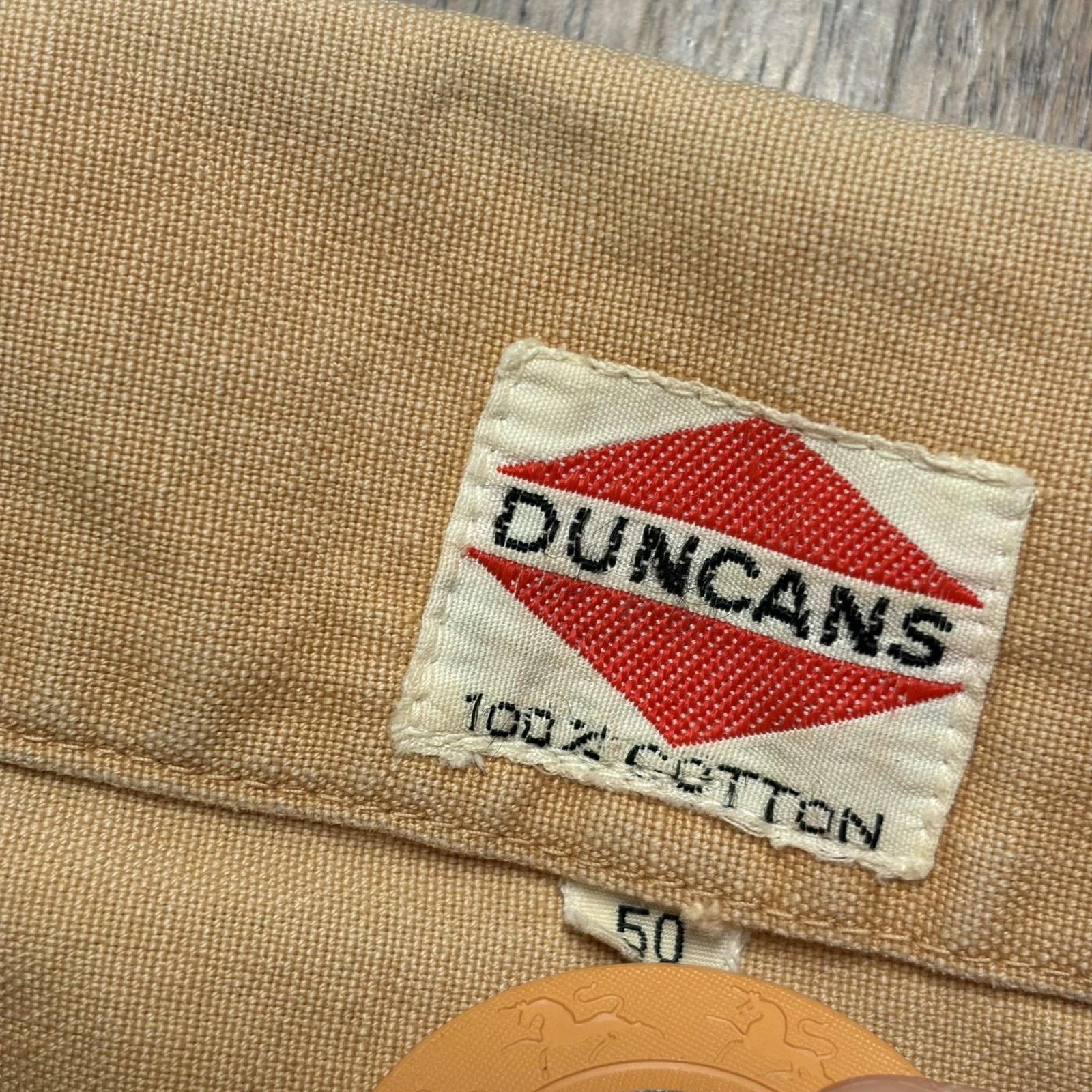 Vintage Duncans Jacket 50 Beige Cotton Canvas Workwear Chore Field Size US M / EU 48-50 / 2 - 8 Thumbnail