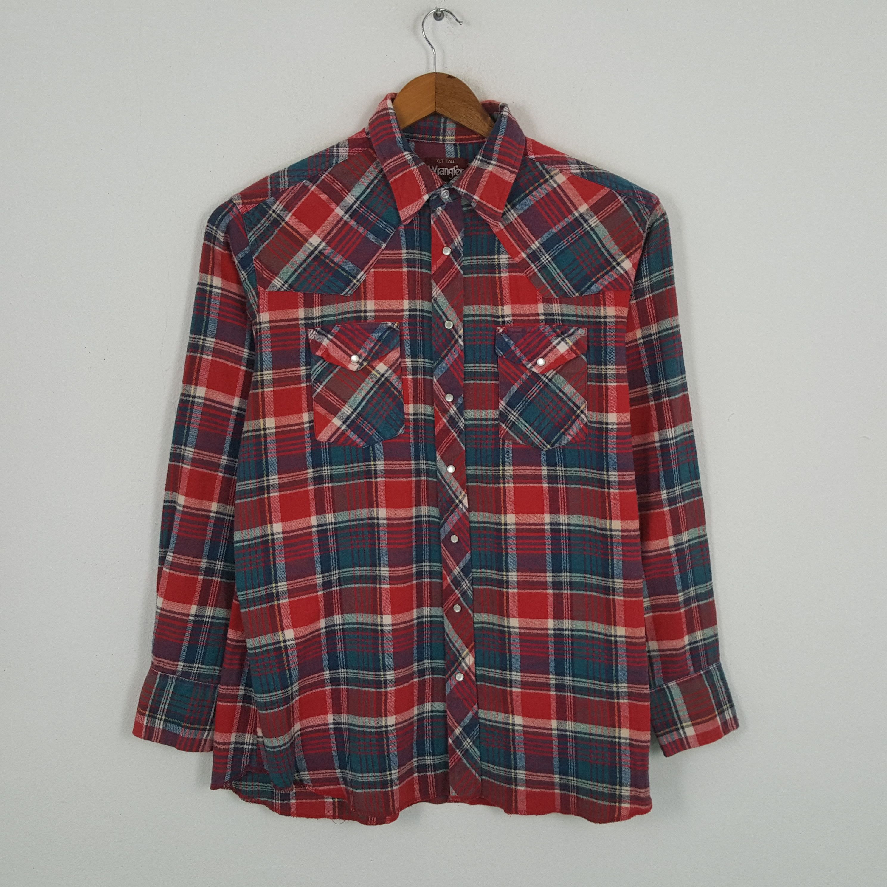 Vintage × Wrangler Vintage WRANGLER American Classic Style Multicolour Shirts Size US XL / EU 56 / 4 - 1 Thumbnail