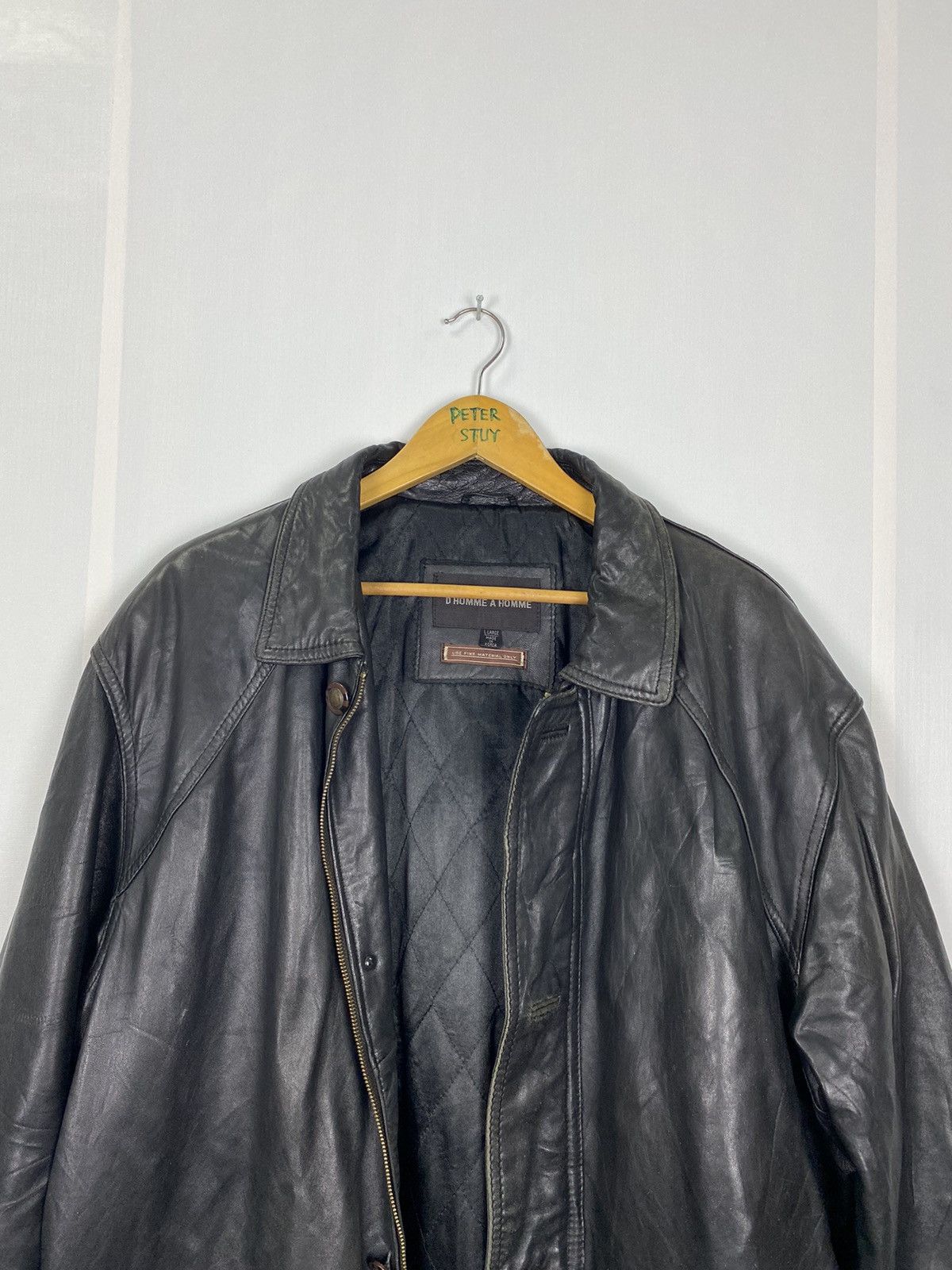 Leather D’Homme A Homme Leather Jacket Size US L / EU 52-54 / 3 - 9 Thumbnail