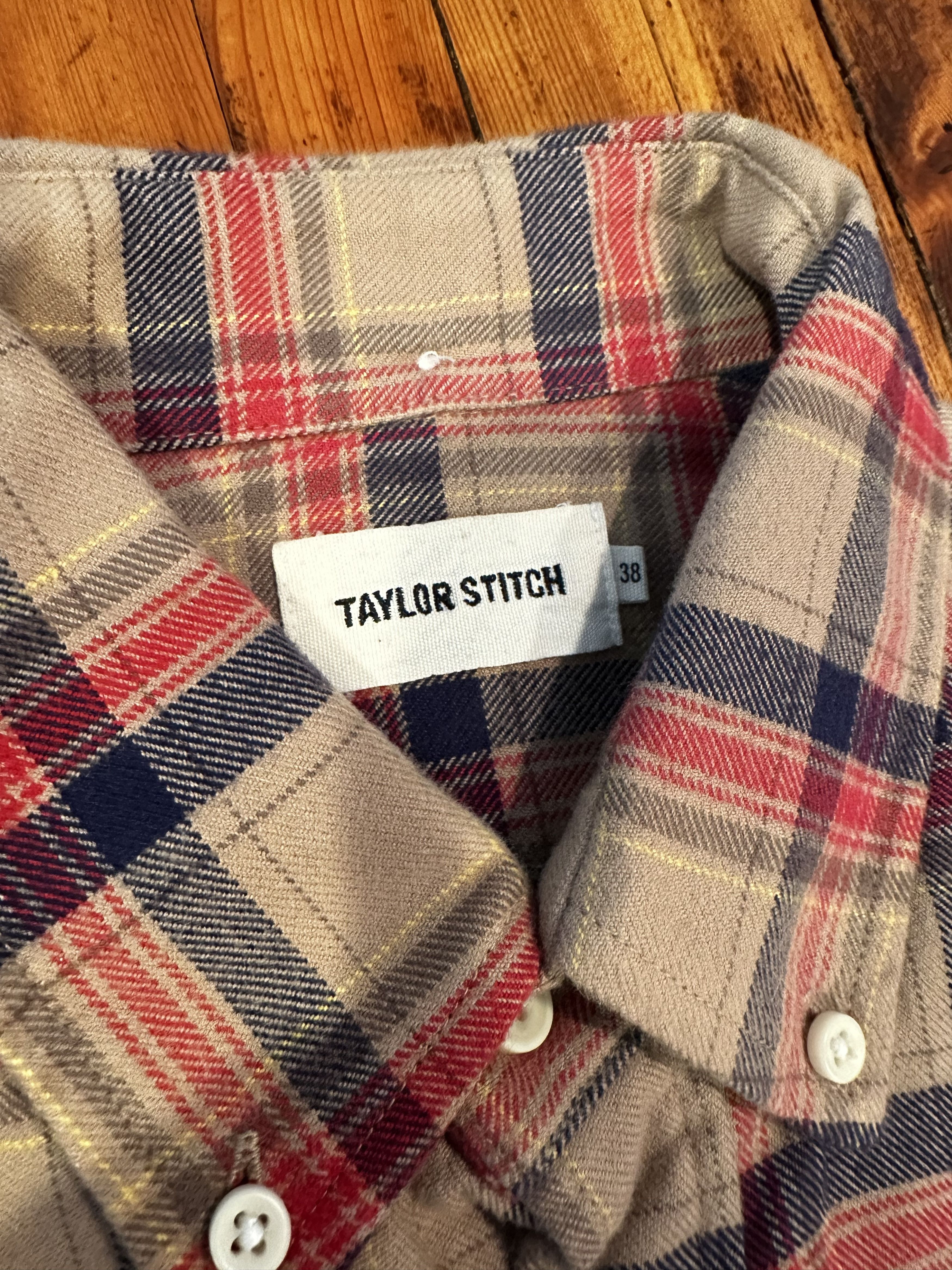 Taylor Stitch The Jack in Brushed Navy Plaid Size US S / EU 44-46 / 1 - 2 Thumbnail