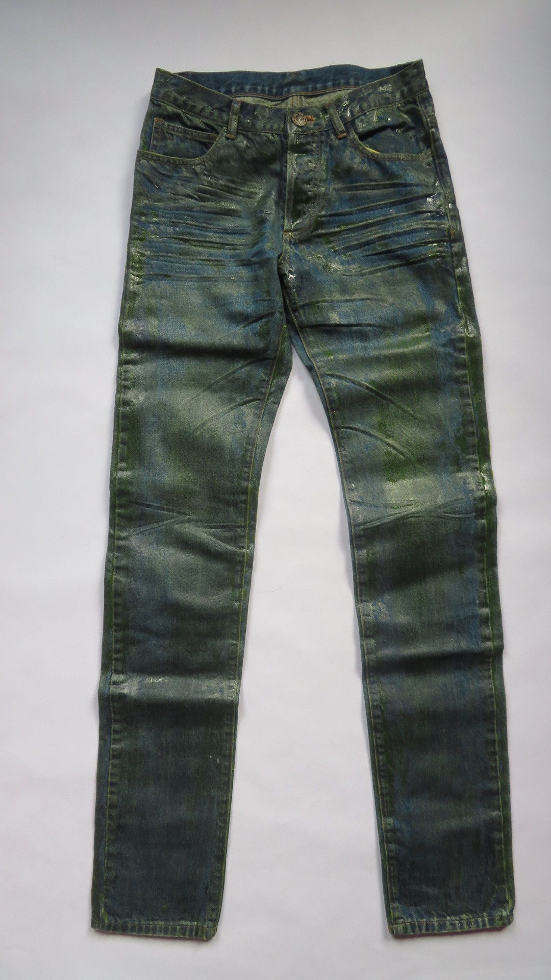 Other Green Waxed Denim Dior Homme Style Size US 28 / EU 44 - 1 Thumbnail