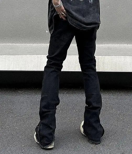 Japanese Brand × Jean Black Flared Denim Jeans Size US 30 / EU 46 - 5 Thumbnail