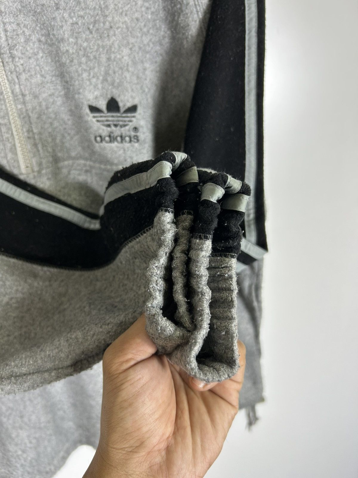 Adidas ⚡️Vintage Adidas Trefoil Half Zipper Sweatshirt Size US L / EU 52-54 / 3 - 9 Thumbnail