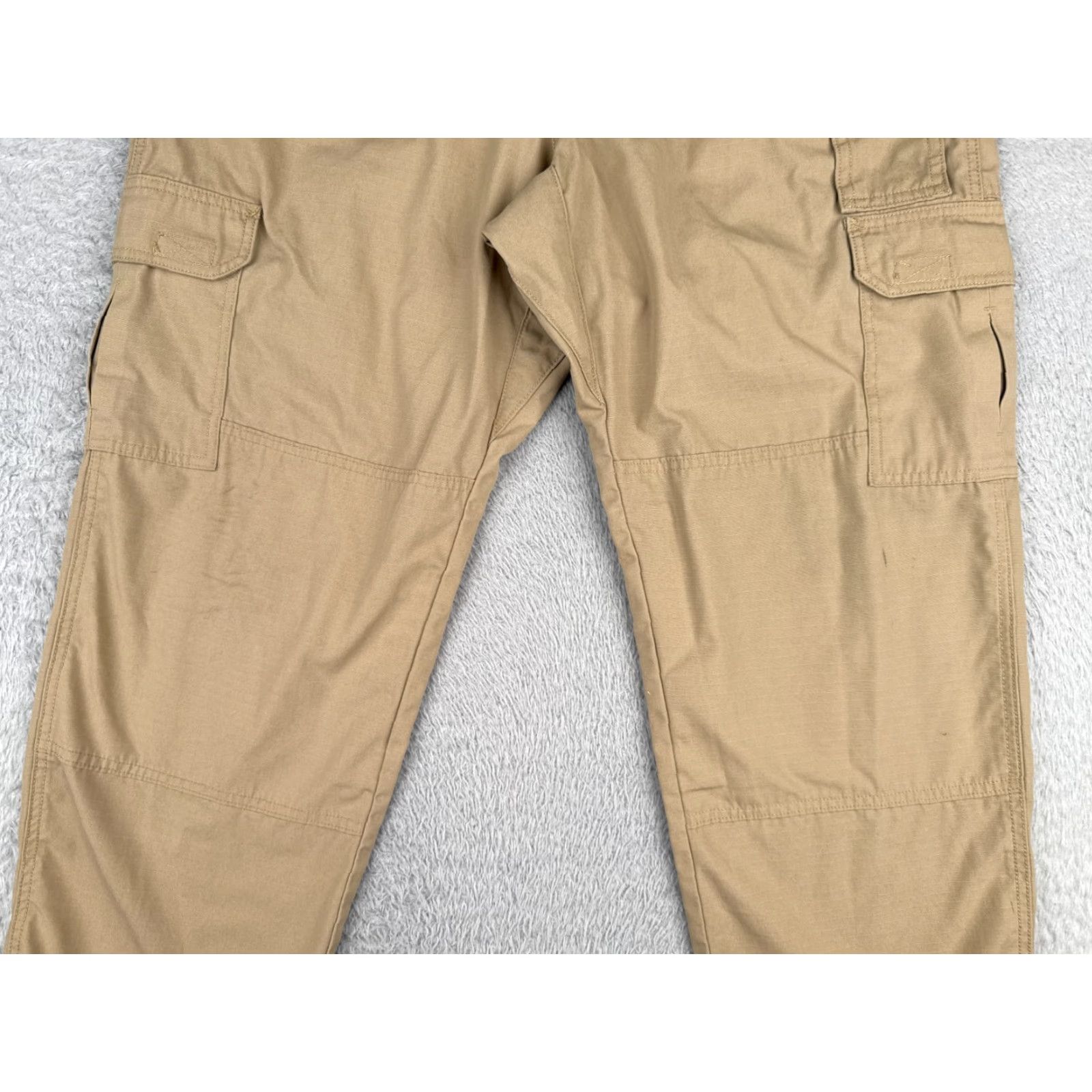 Vintage 5.11 Tactical Pants Men 36 Beige Cargo Double Knee Rip-Stop Fabric LEO EMT 36x30 Size US 36 / EU 52 - 3 Thumbnail