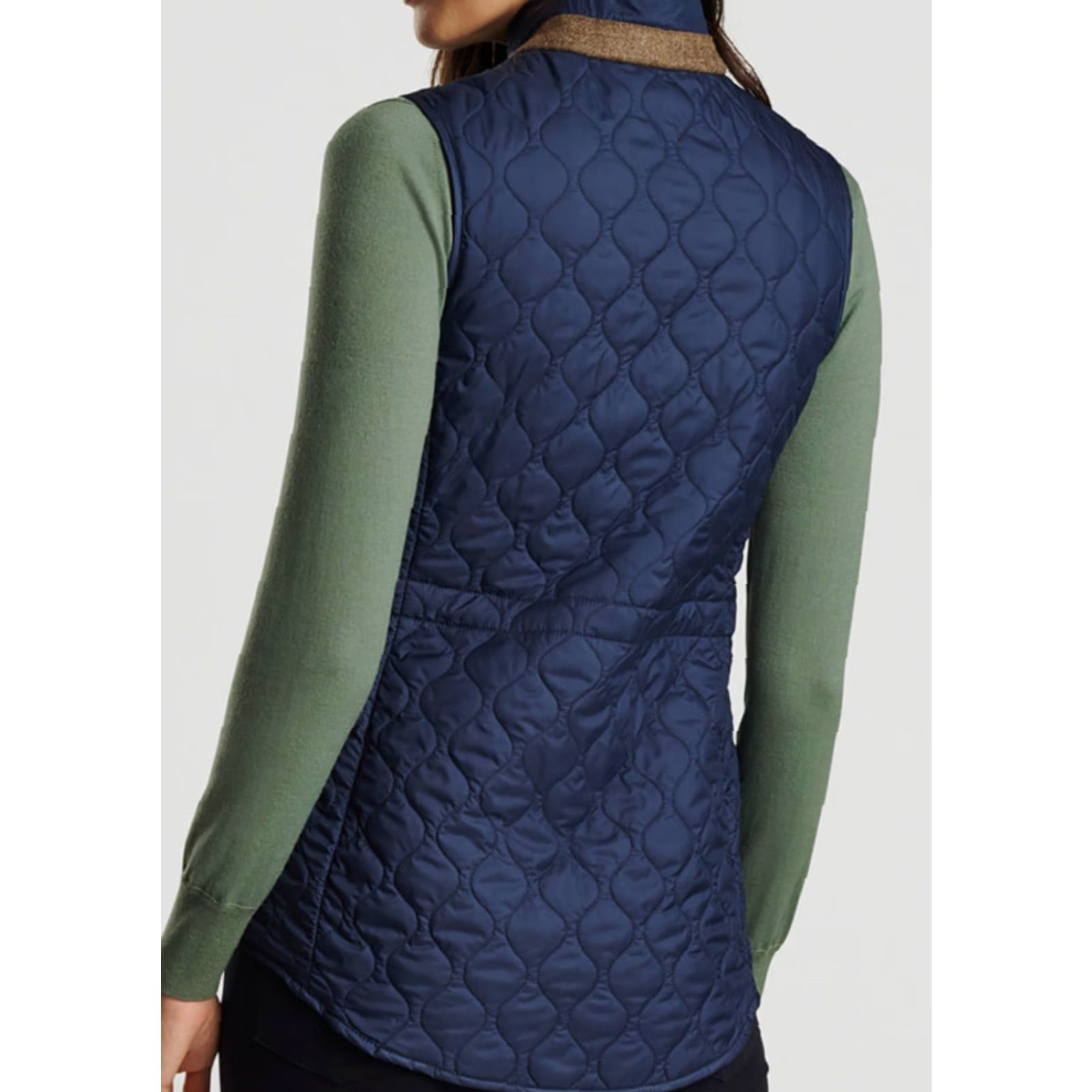 Peter Millar VINTAGE Women's Peter Millar Addison Quilted Travel Vest Navy Lambswool Trim S Size S / US 4 / IT 40 - 3 Thumbnail