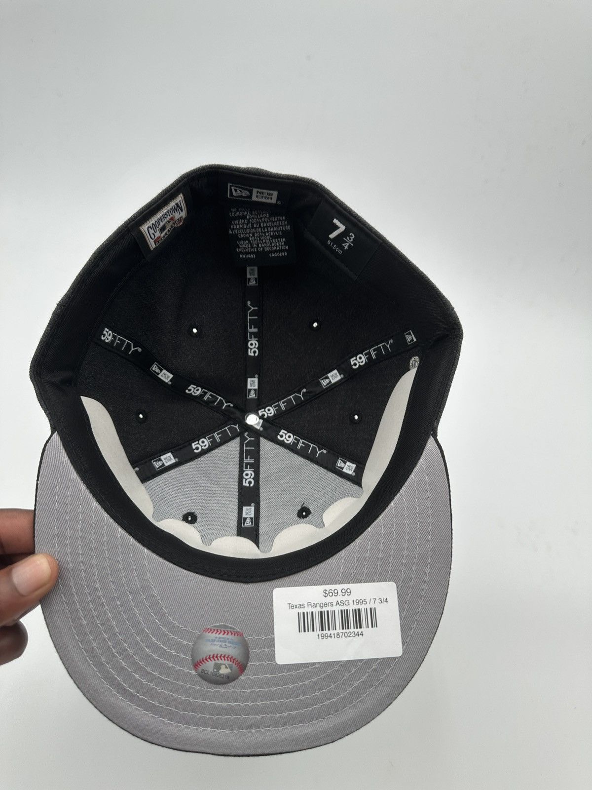 New Era 7 3/4 Texas Rangers 59Fifty Fitted All Star Game 1995 Patch Size ONE SIZE - 10 Thumbnail