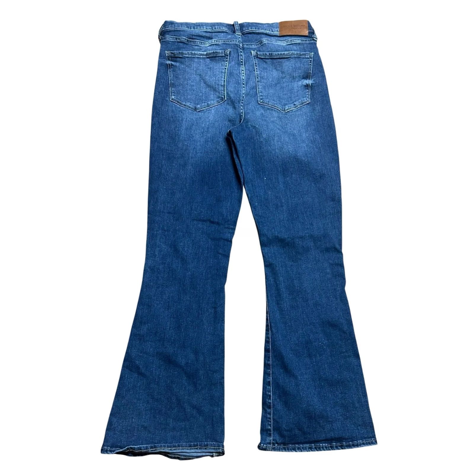 Lucky Brand LUCKY BRAND Jeans Blue Denim Stevie High Rise Flare Pants 12/31 Womens Regular 34x31 Medium Wash Cotton Polyester Spandex Size 34" / US 12 / IT 48 - 6 Thumbnail