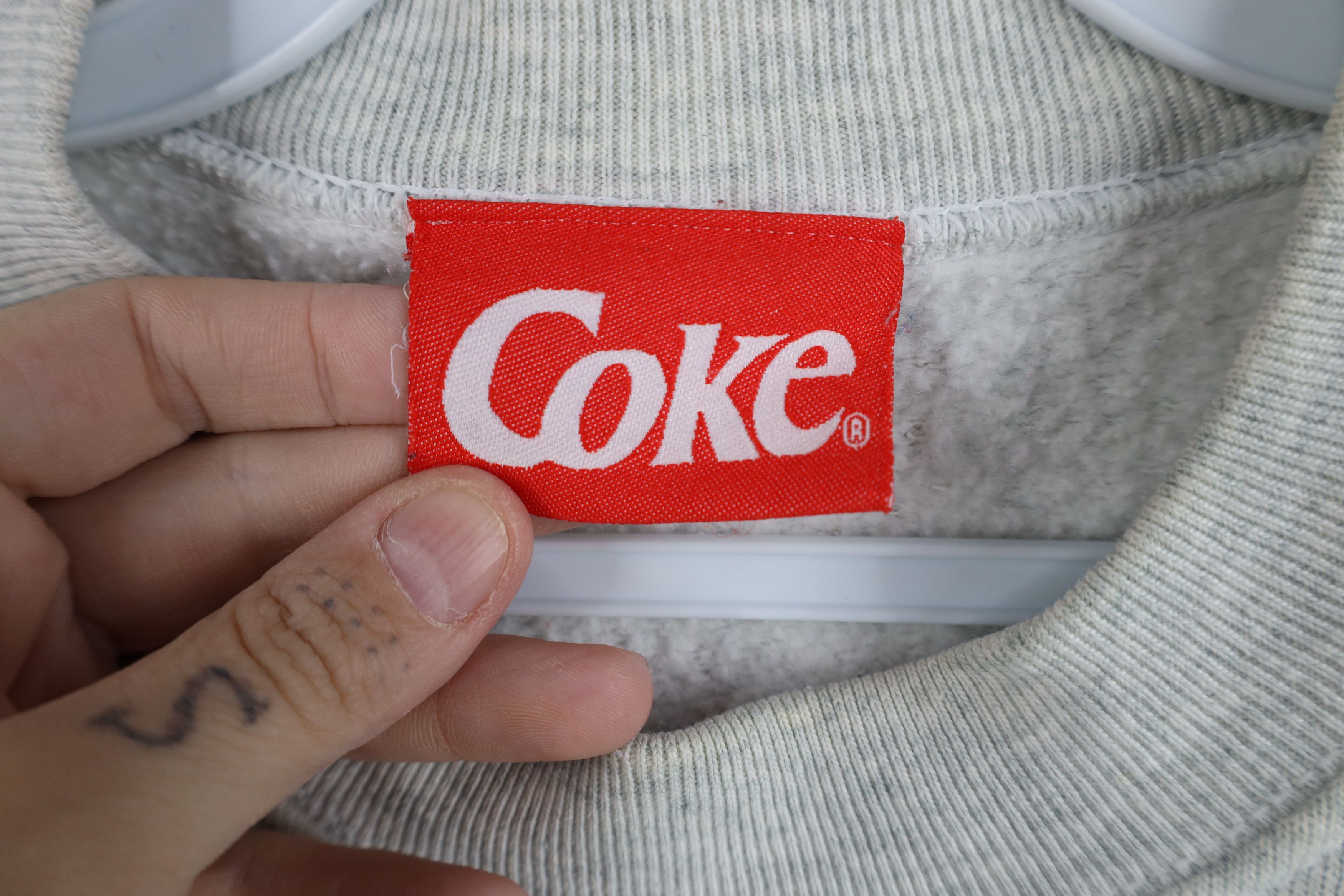 Coca Cola Vintage 90s Coca Cola Script Crewneck Sweatshirt Gray USA Size S / US 4 / IT 40 - 5 Thumbnail