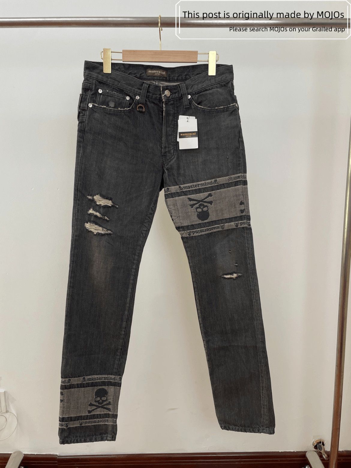 Mastermind Japan Mastermind Japan Distressed Multi Skull Stitches Denim Size US 30 / EU 46 - 1 Thumbnail